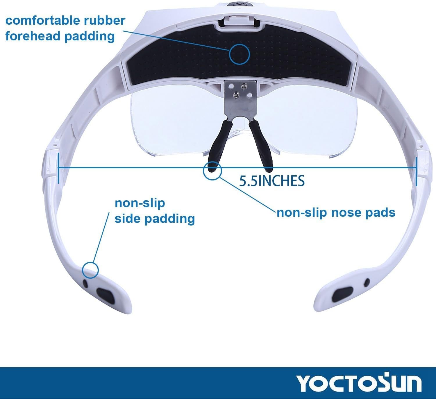 Professional LED Head Magnifier – 5 Scratch-Resistant Lenses for Precision Work