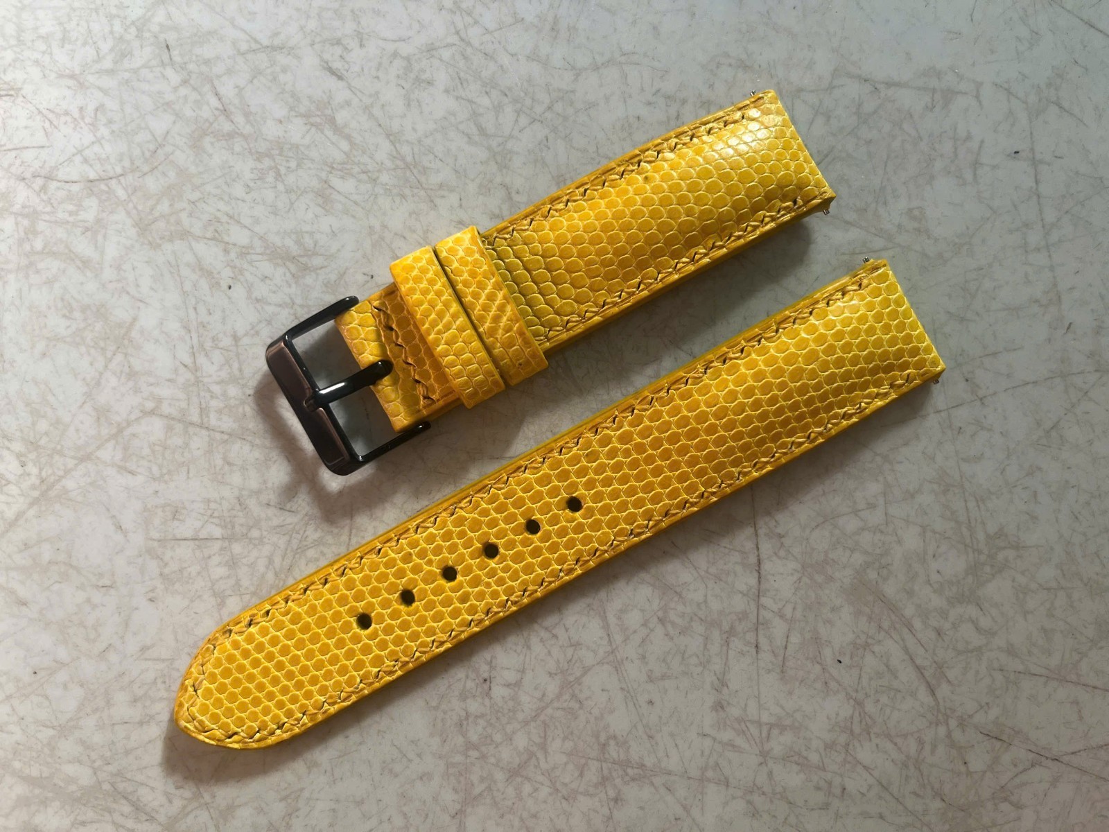 Yellow Lizard Leather Watch Strap Band 12 14 16 18mm 19 20mm 21mm 22mm 24mm 26mm