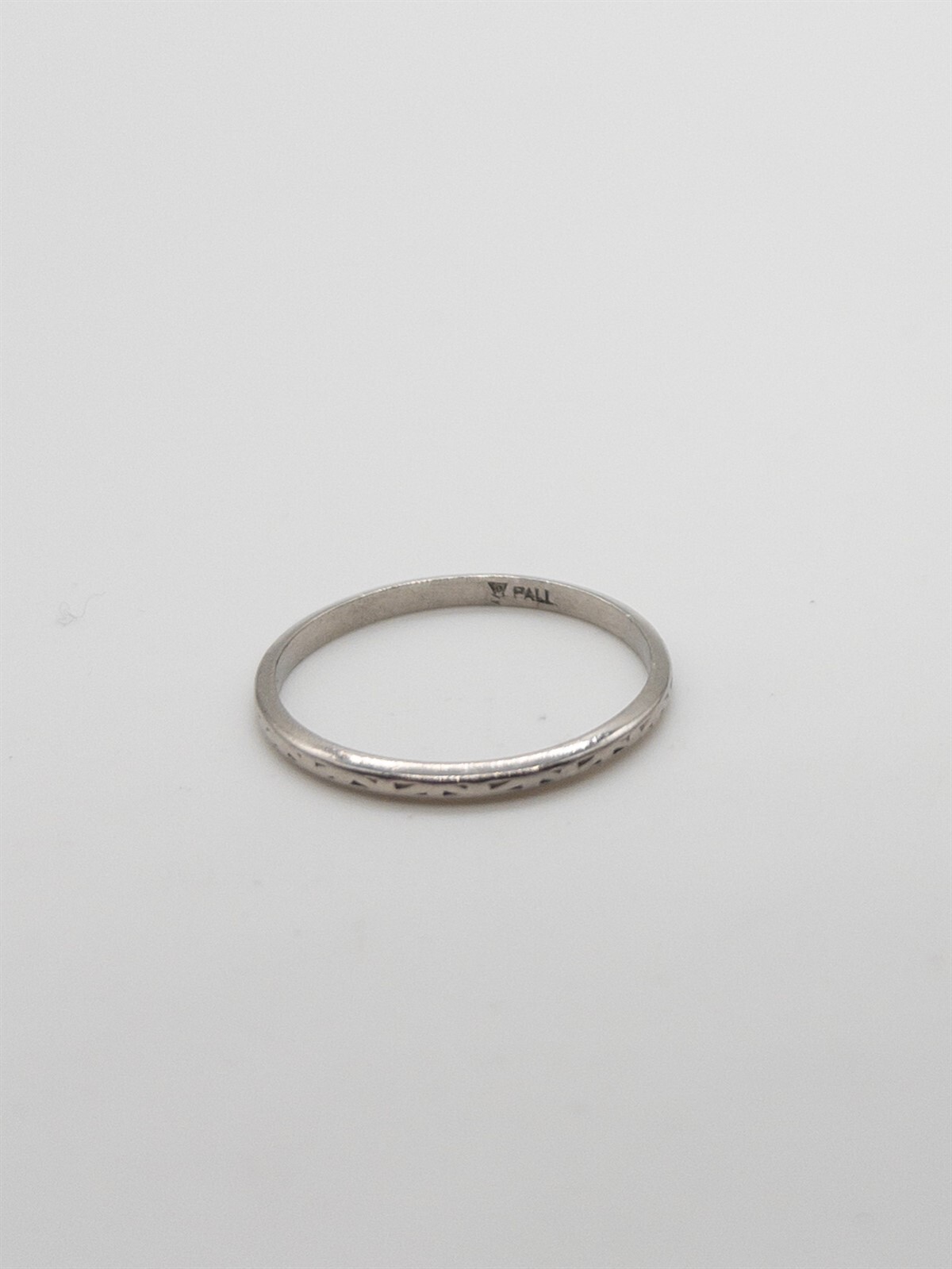 Vintage 1940s WW2 Signed W PALLADIUM Eternity Band Ring SZ 9.5
