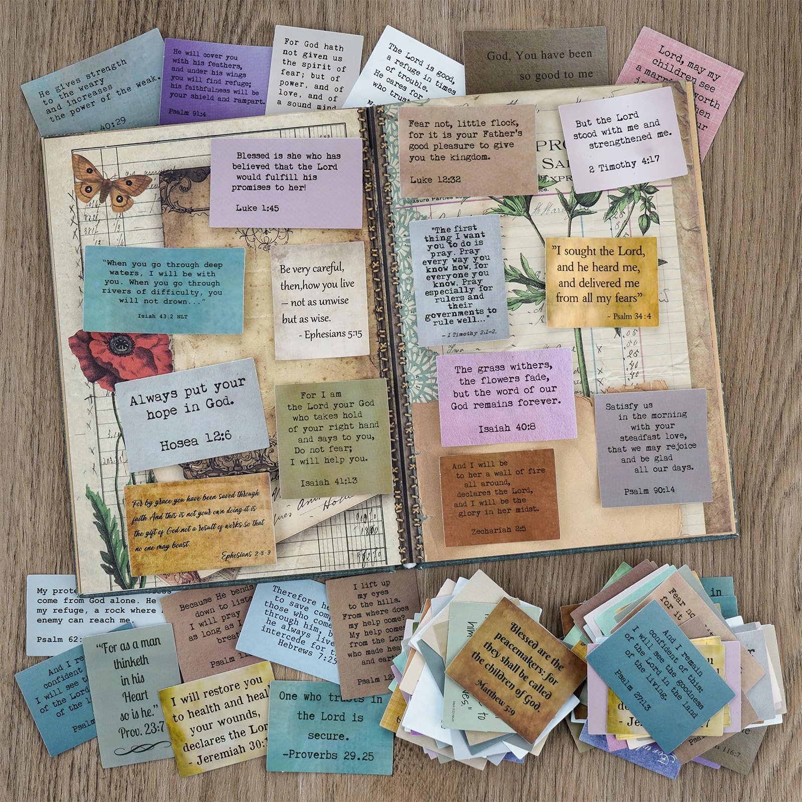 120 Pieces Retro Bible Verse Stickers (2 Pieces of Each), Inspirational Chris…