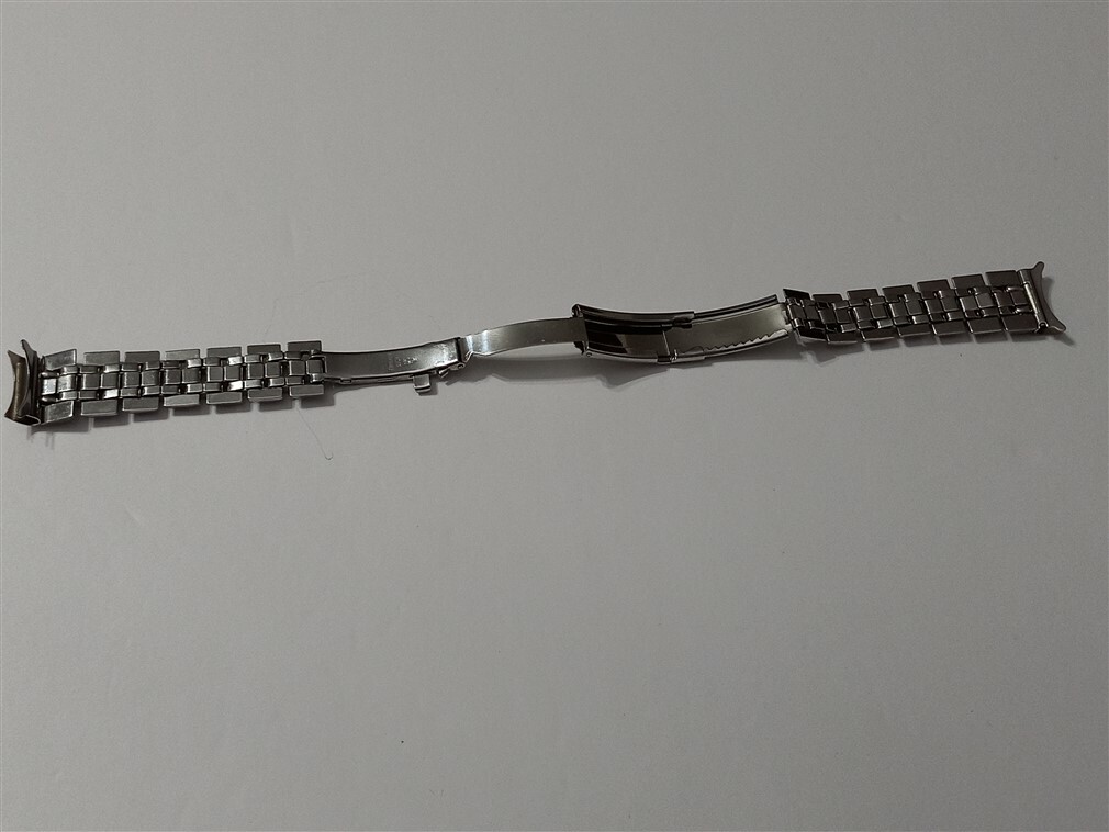 Rare NOS 1940-60’s 16mm Germex Curved Ends Gent’s Stainless Steel Bracelet