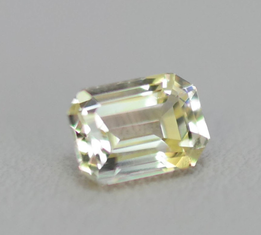 1.55ct Unheated Yellow Sapphire OCT 7x5mm Pastel Yellow 100% Genuine Sapphire