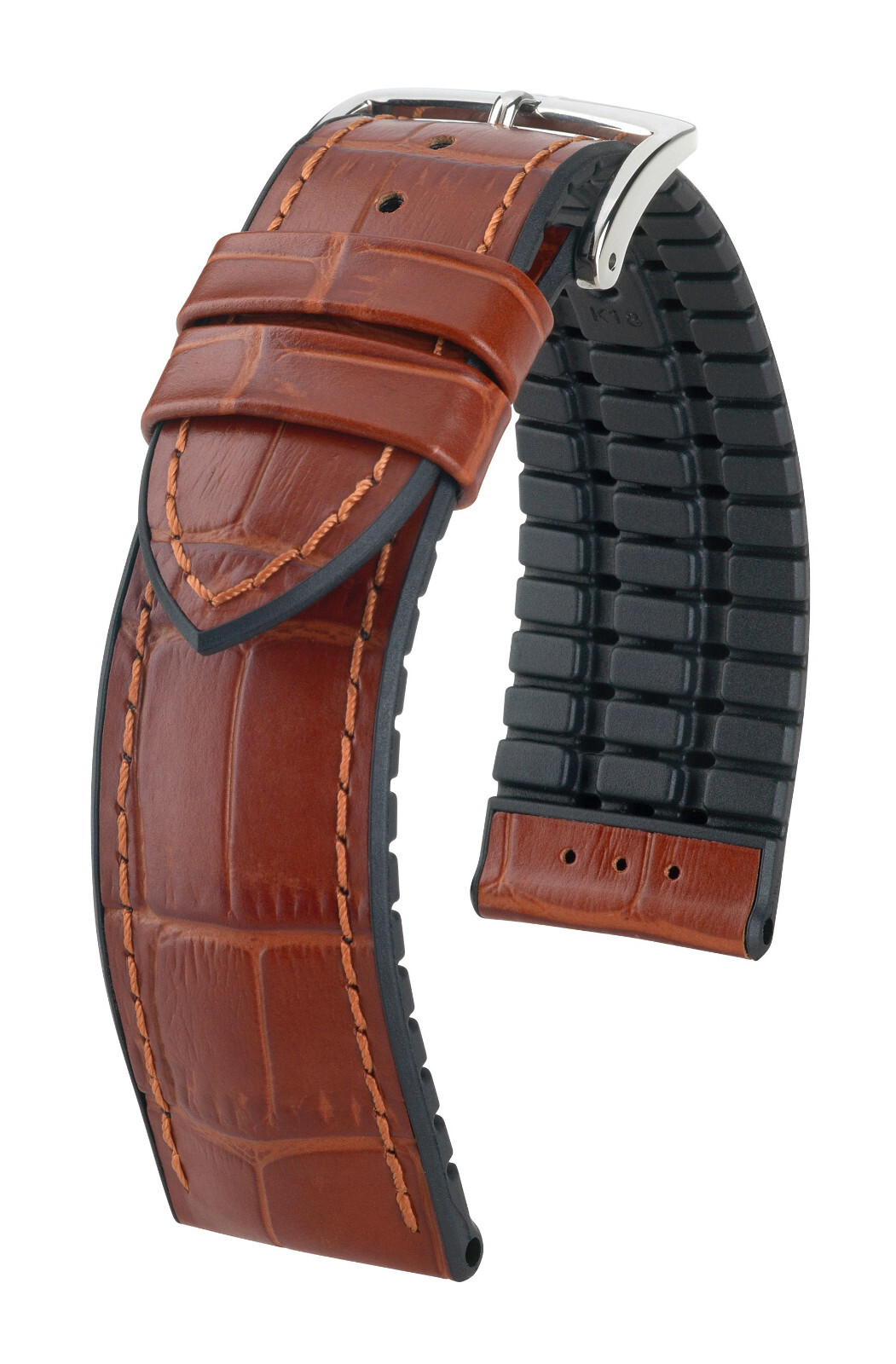 HIRSCH PERFORMANCE PAUL CALFSKIN CAUTCHOUC WATCH STRAP L 18, 20, 21, 22, 24 mm
