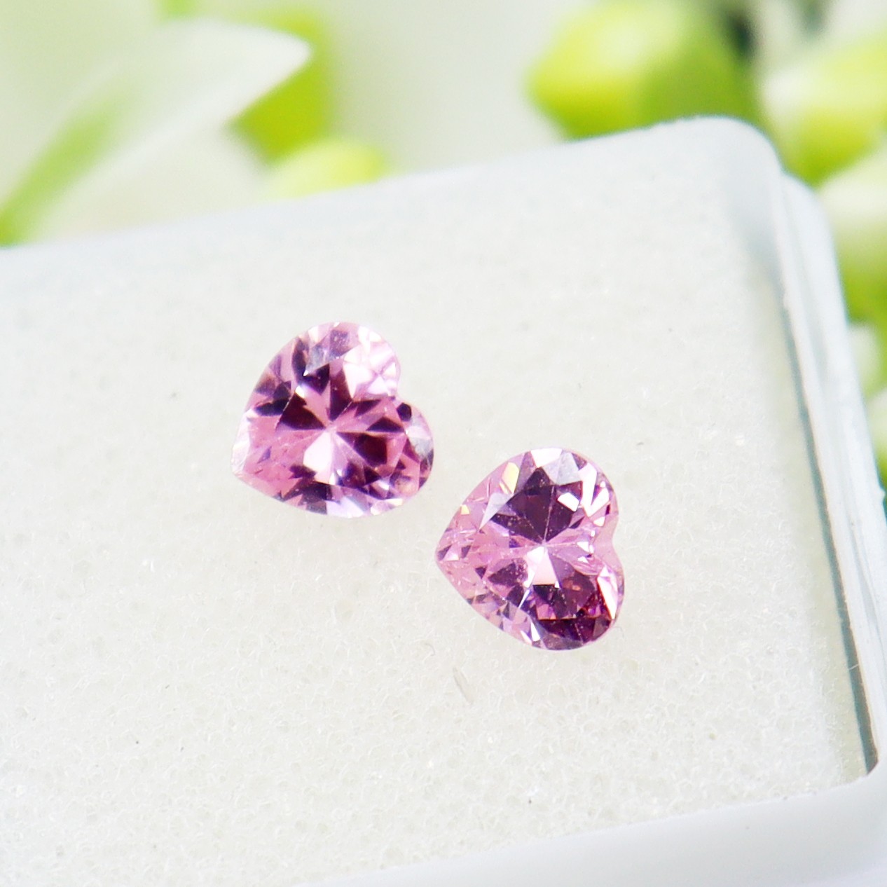 Natural SAPPHIRE Pink Lot Of 2 Pcs Heart Shape CERTIFIED Loose Gemstone 7.75 Ct