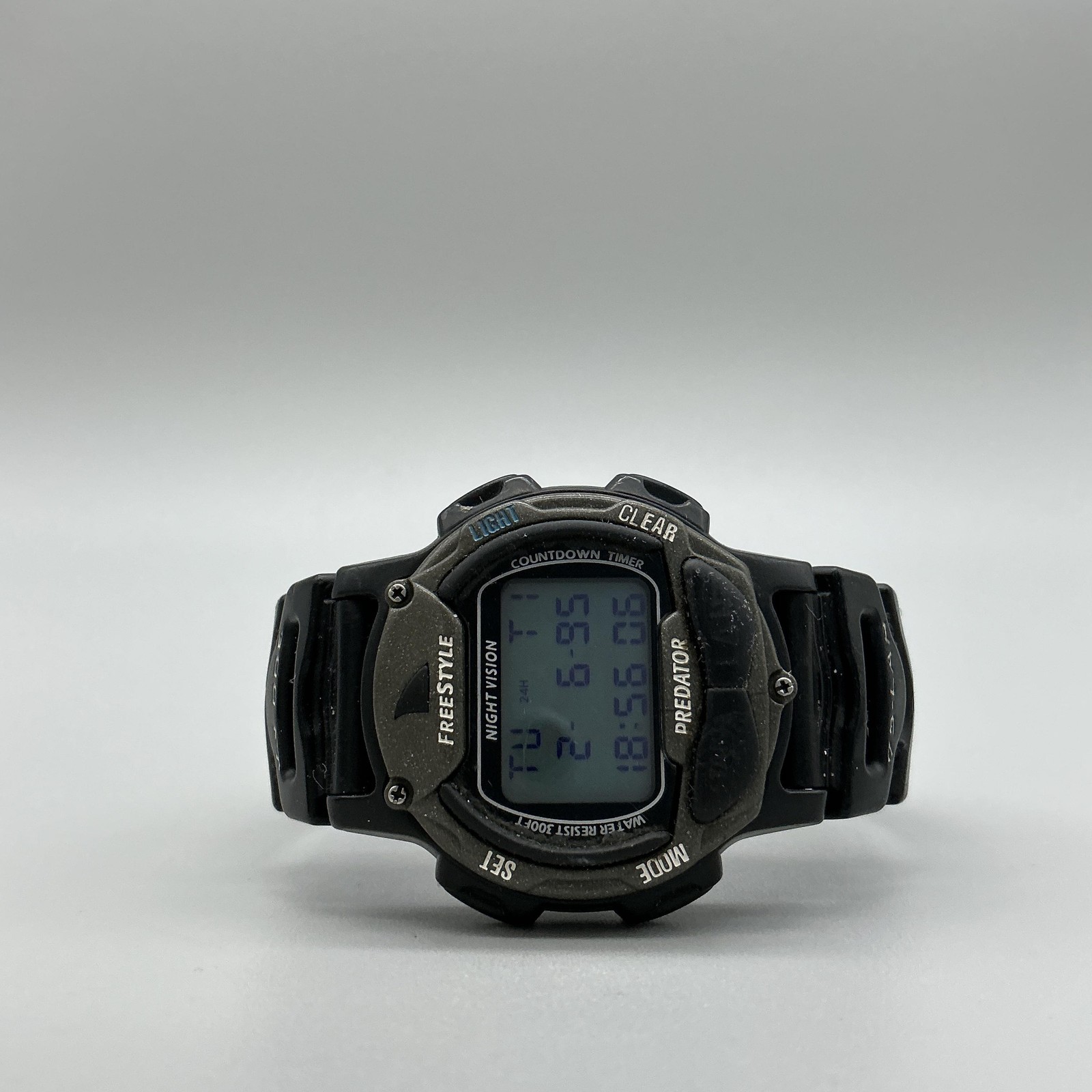 Vintage Freestyle Predator 711 Night Vision Mens Watch 39mm Digital New Battery