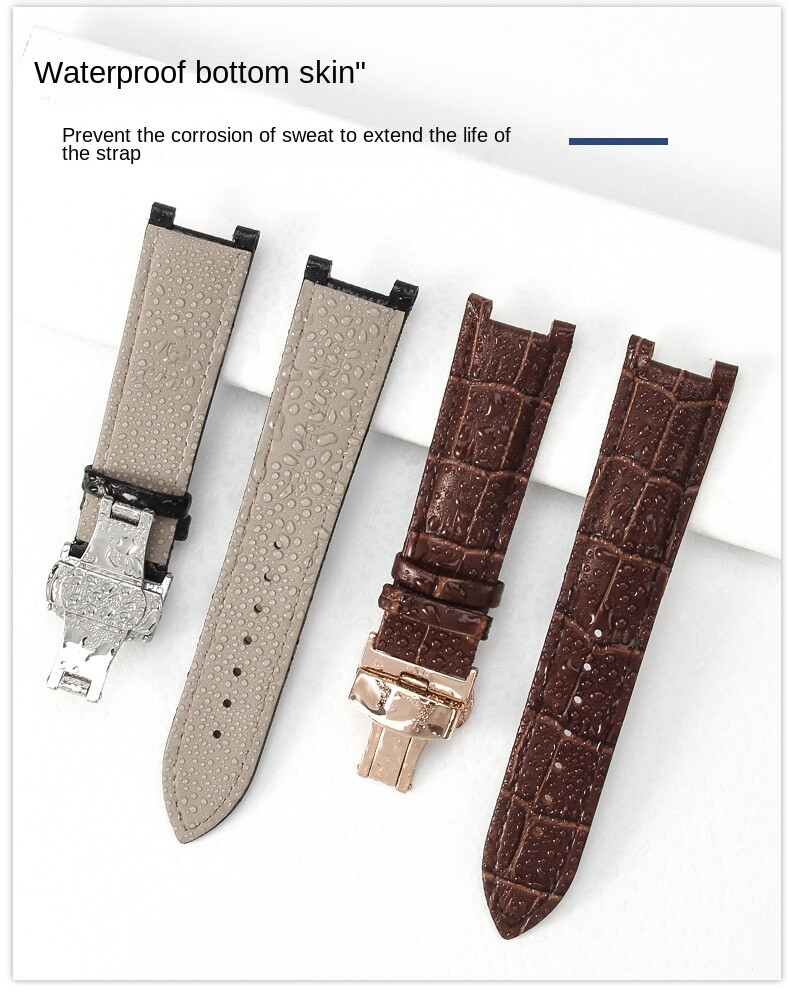 Genuine Leather Watch Strap 22mm Comfortable Durable Classic band fits Gucci