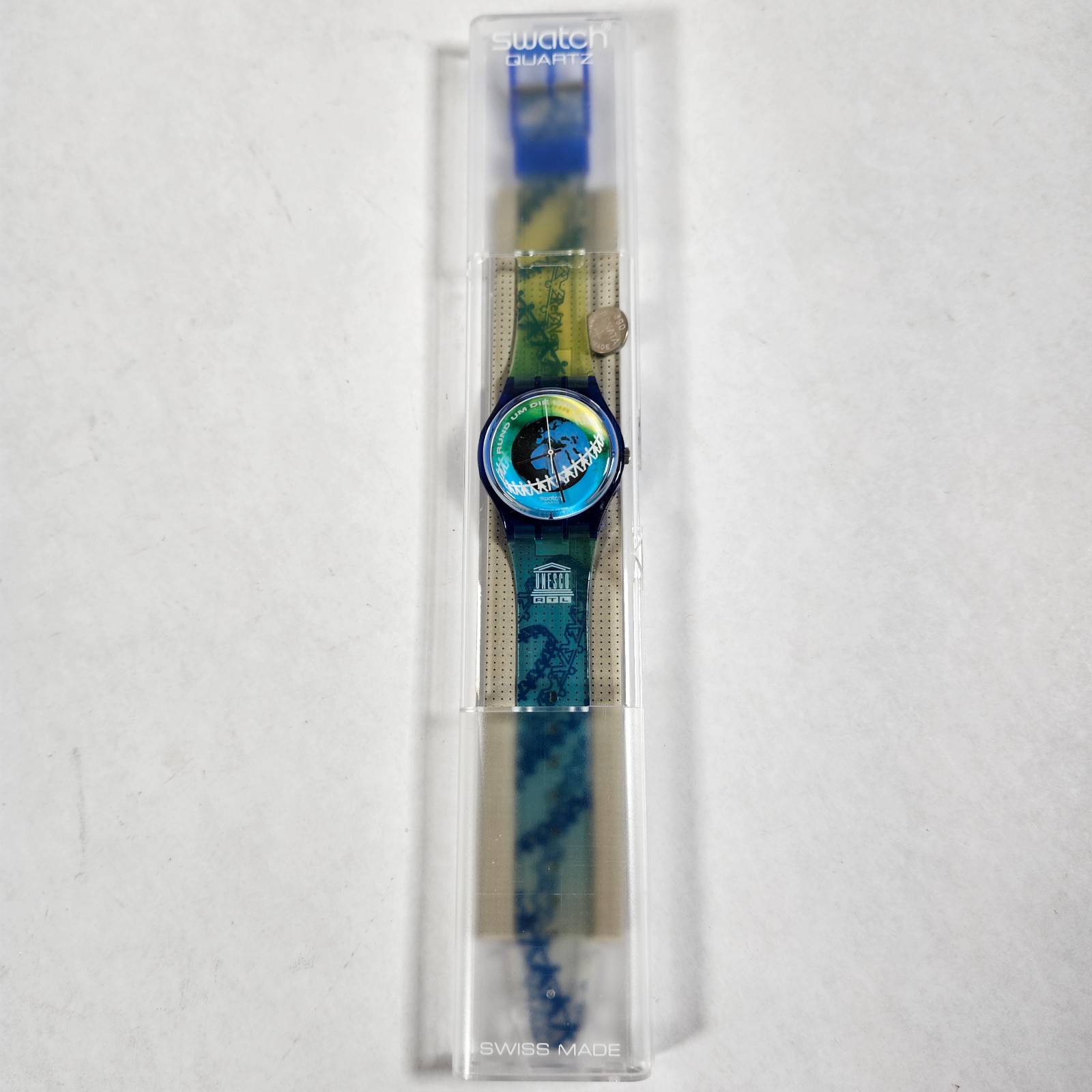 Vintage Swatch Watch Rund Und Die Uhr GZ153 with Case & Paperwork 1997 NOS NEW