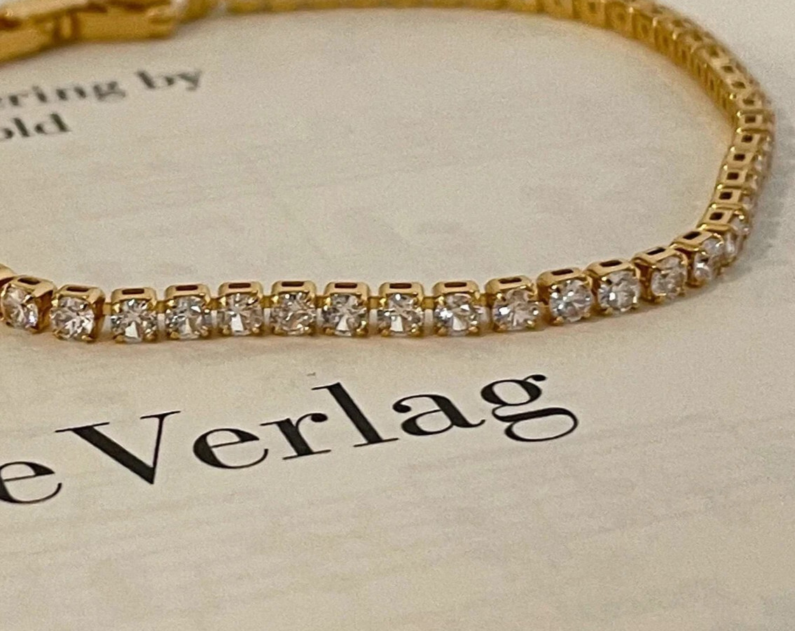 Genuine Natural Diamond Beautiful GH/SI-I2 Tennis Bracelet In 14k Yellow Gold
