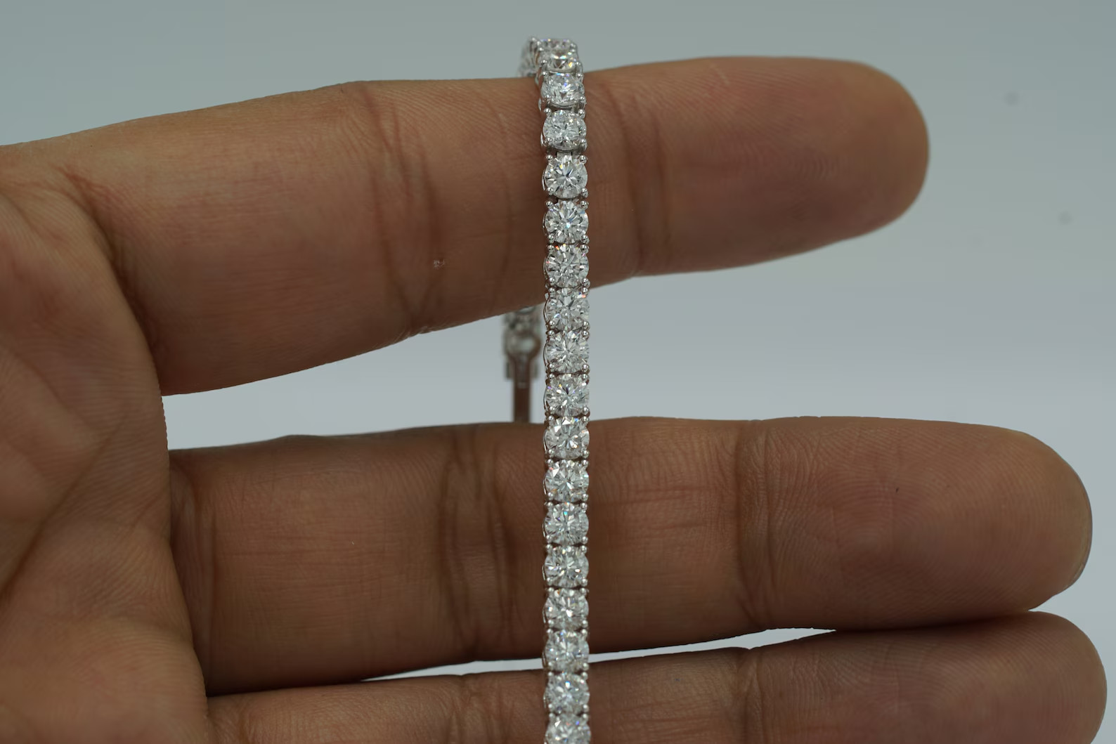 14k Gold 1 to 15 Carat Real Natural Round Cut Diamond Tennis Bracelet for Women
