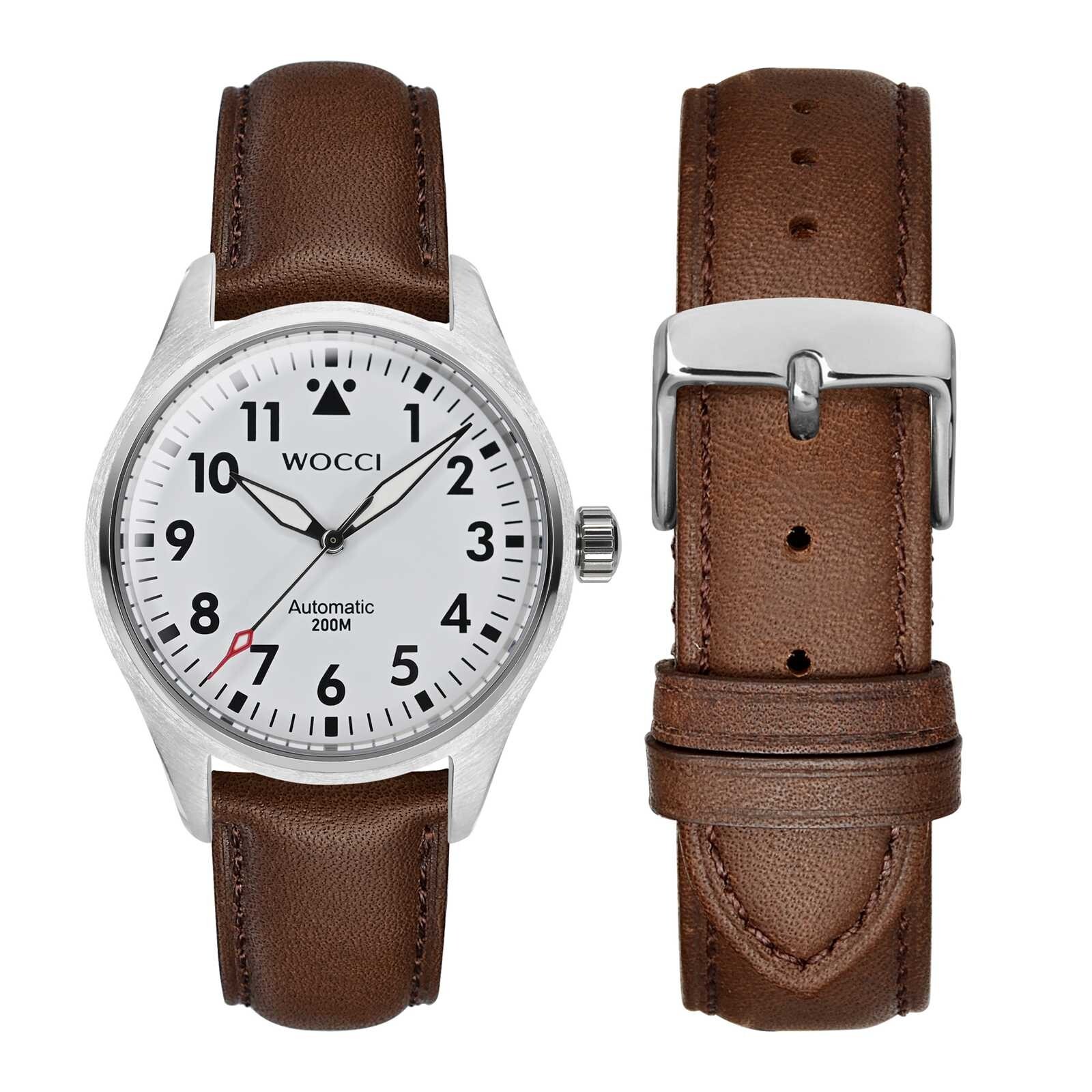 WOCCI Vintage Leather Watch Band 14 15 16 17 18 19 20 21 22 23 24mm Strap