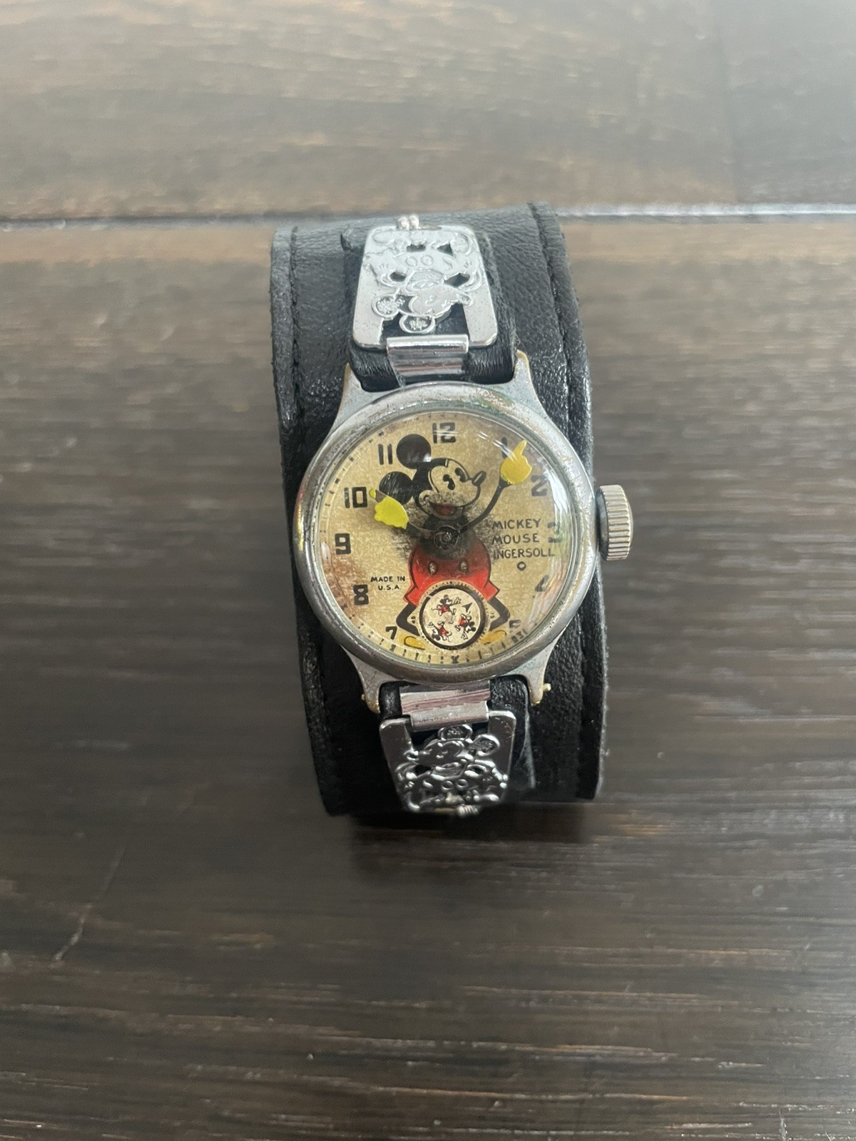 Original 1930’s Ingersoll Mickey Mouse Wrist Watch – Working/For Restoration