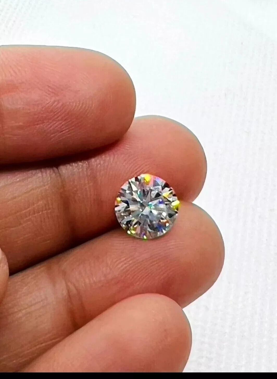 2.45 CT Natural White Diamond Round Cut 9 MM VVS1 D Grade IDGL Certified A3