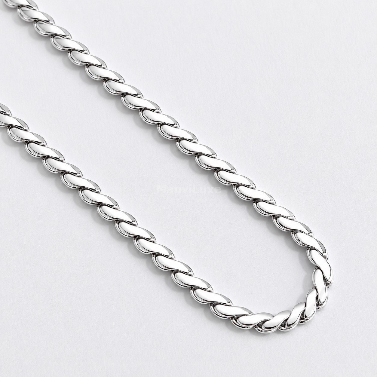 8″ Silver Bonded Twisted Rope Chain for Men & Women | Classic Silver Anklet