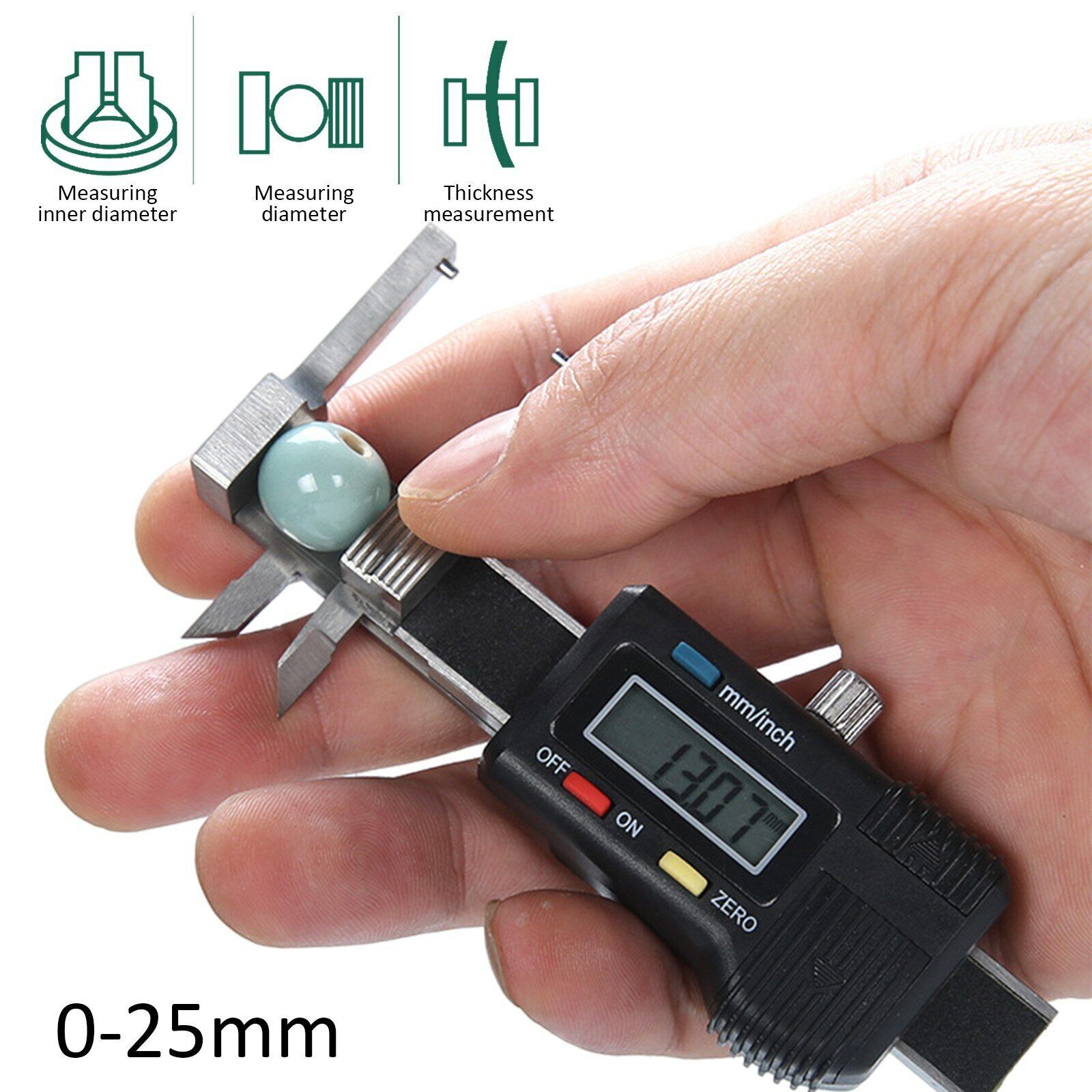0-25mm Digital LCD Jewelry Caliper Measuring Tool For Pearl Diameter Thickness