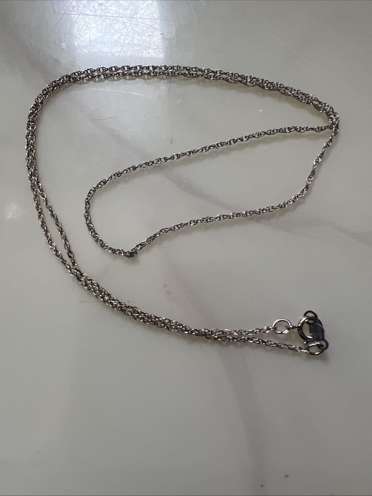 ELKA 925 Sterling Silver Vintage Signature Chain Necklace 18”