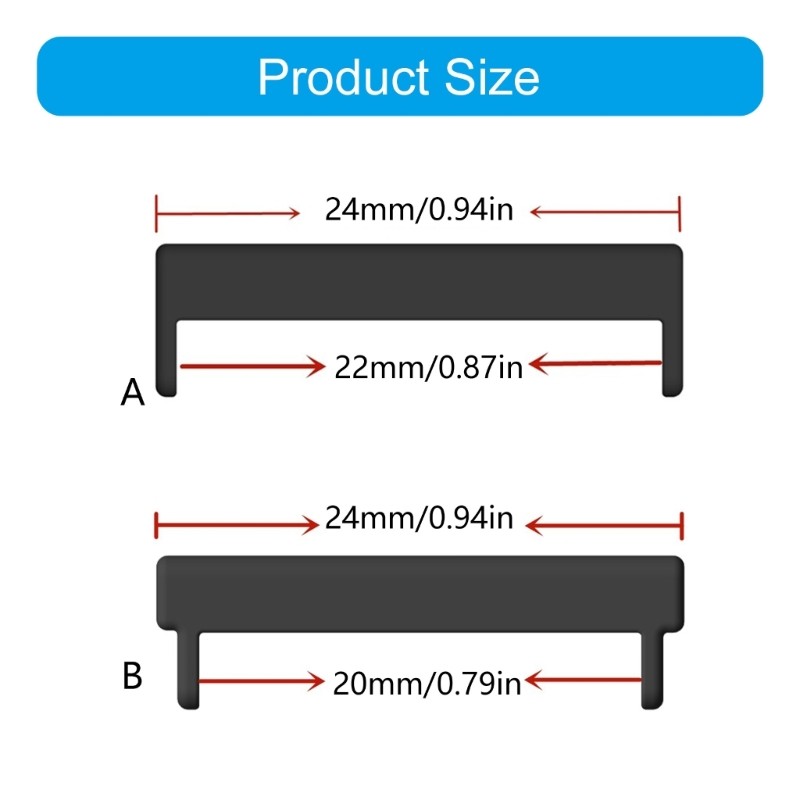 Interchangeable Metal Watch Band Adapter For 24mm To 22mm Or 24mm-20mm Straps
