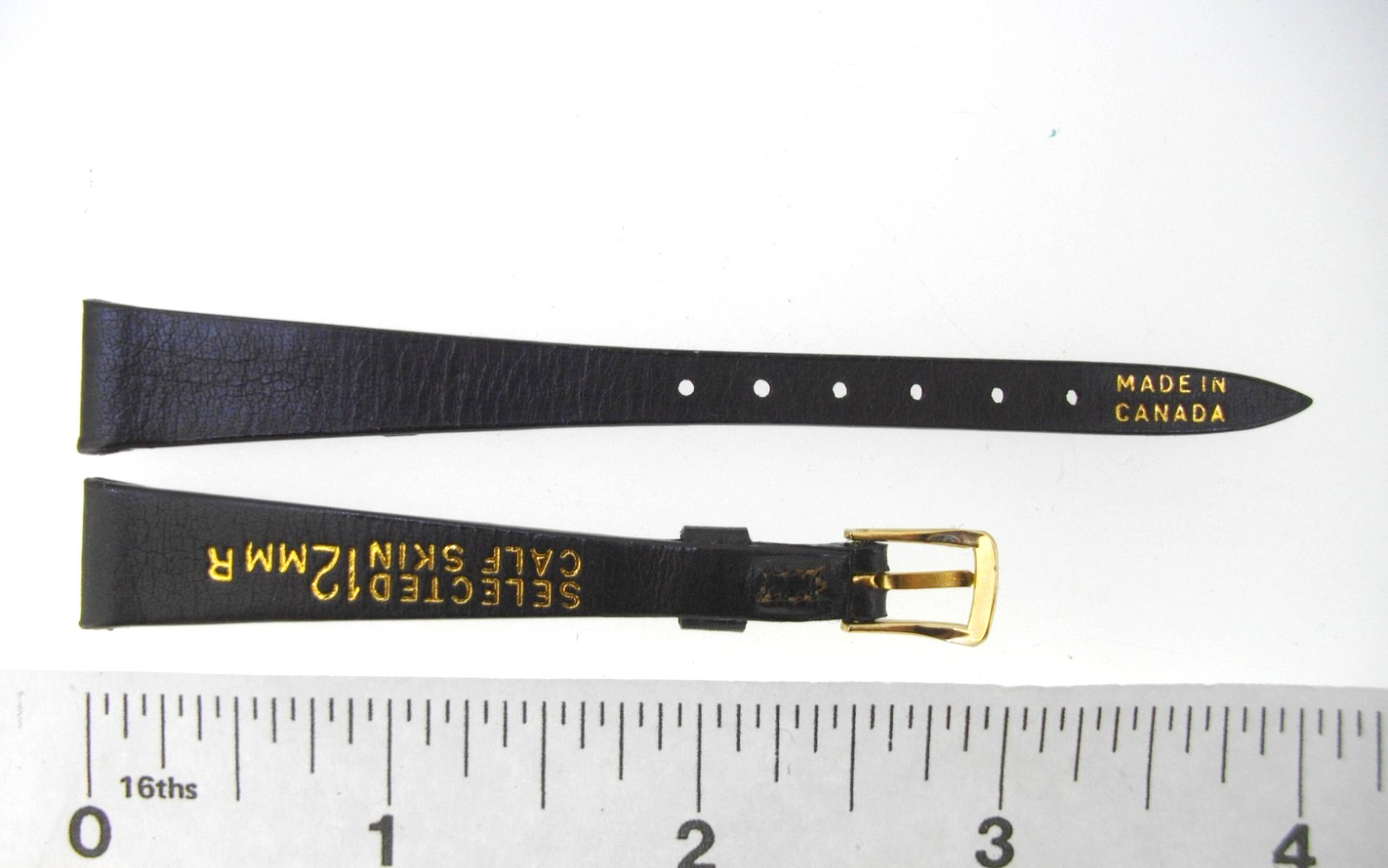 Watchband Stylecraft 12 mm Regular Dark Brown SELECTED CALF SKIN leather strap