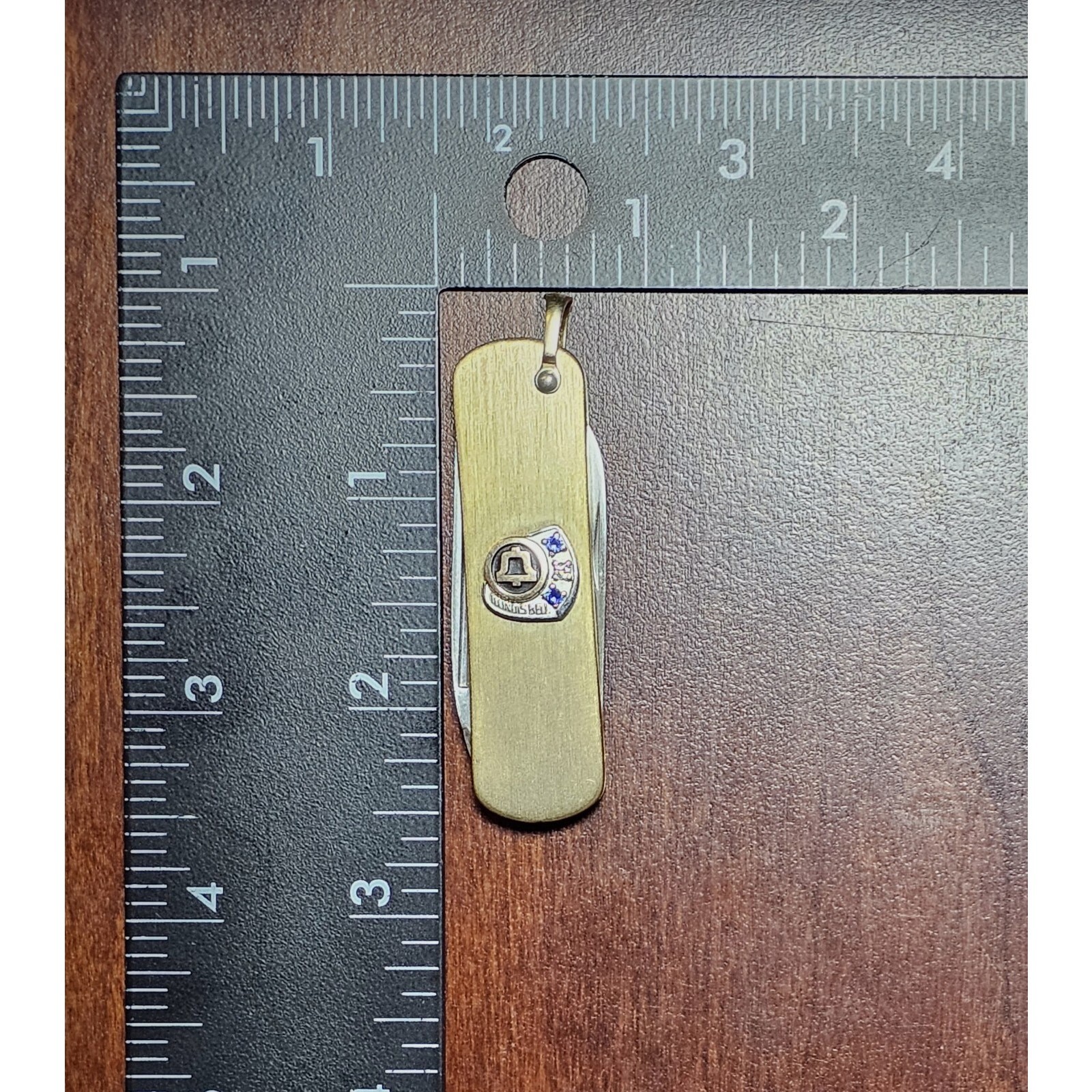Vintage 10K Illinois Bell Sapphire & Diamond Pocket Knife * Read Description*