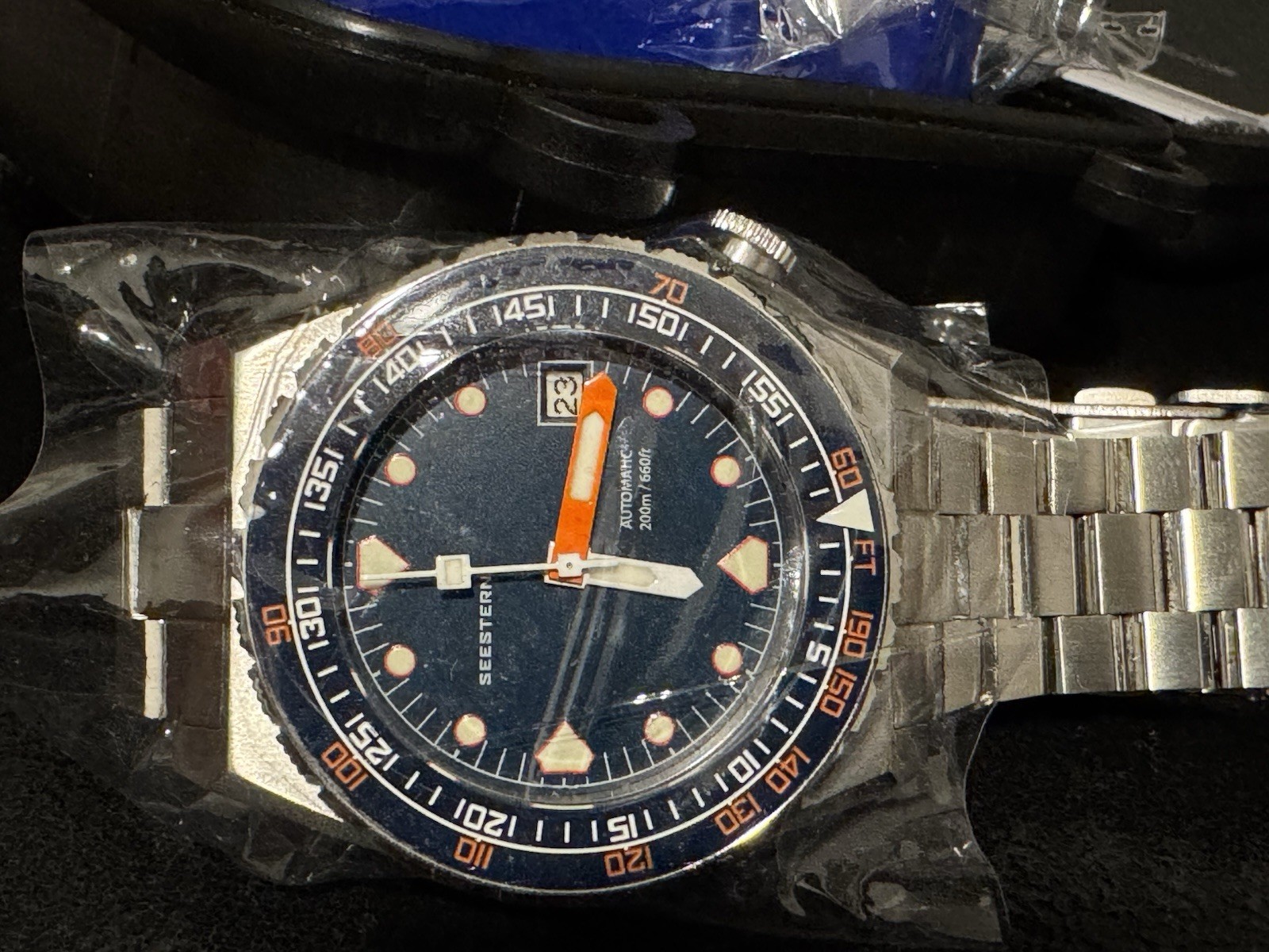 Seestern Vintage S407 600T Deep Blue Dial Ceramic Bezel sugess – diver watch GMT