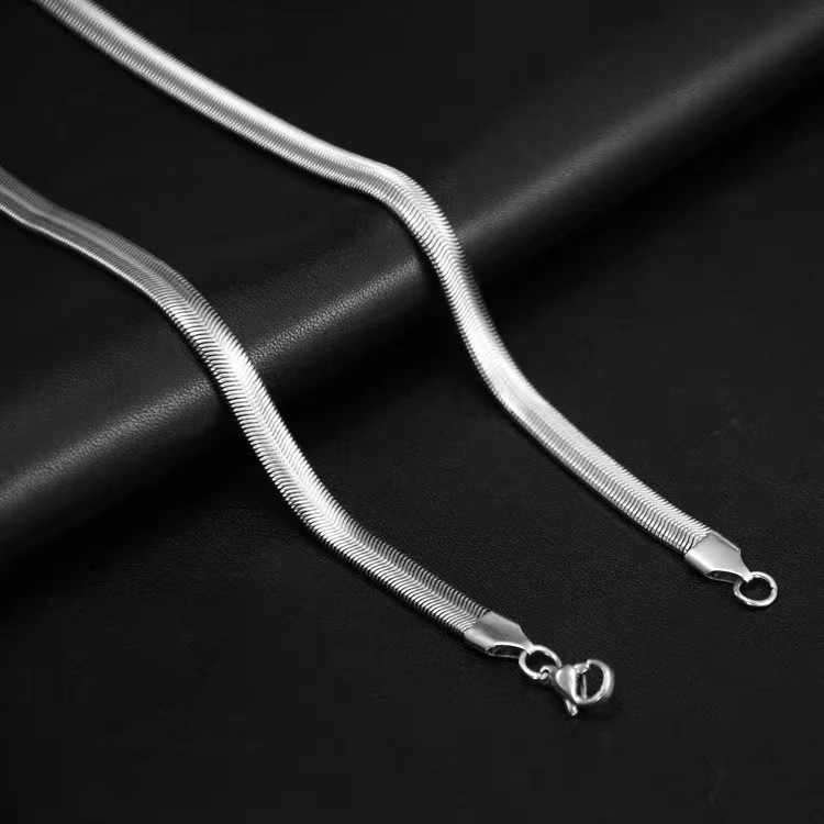 Silver Plated Flat Snake Chain 18- 24 In Necklace Men Women Jewelry 2-4 mm USA