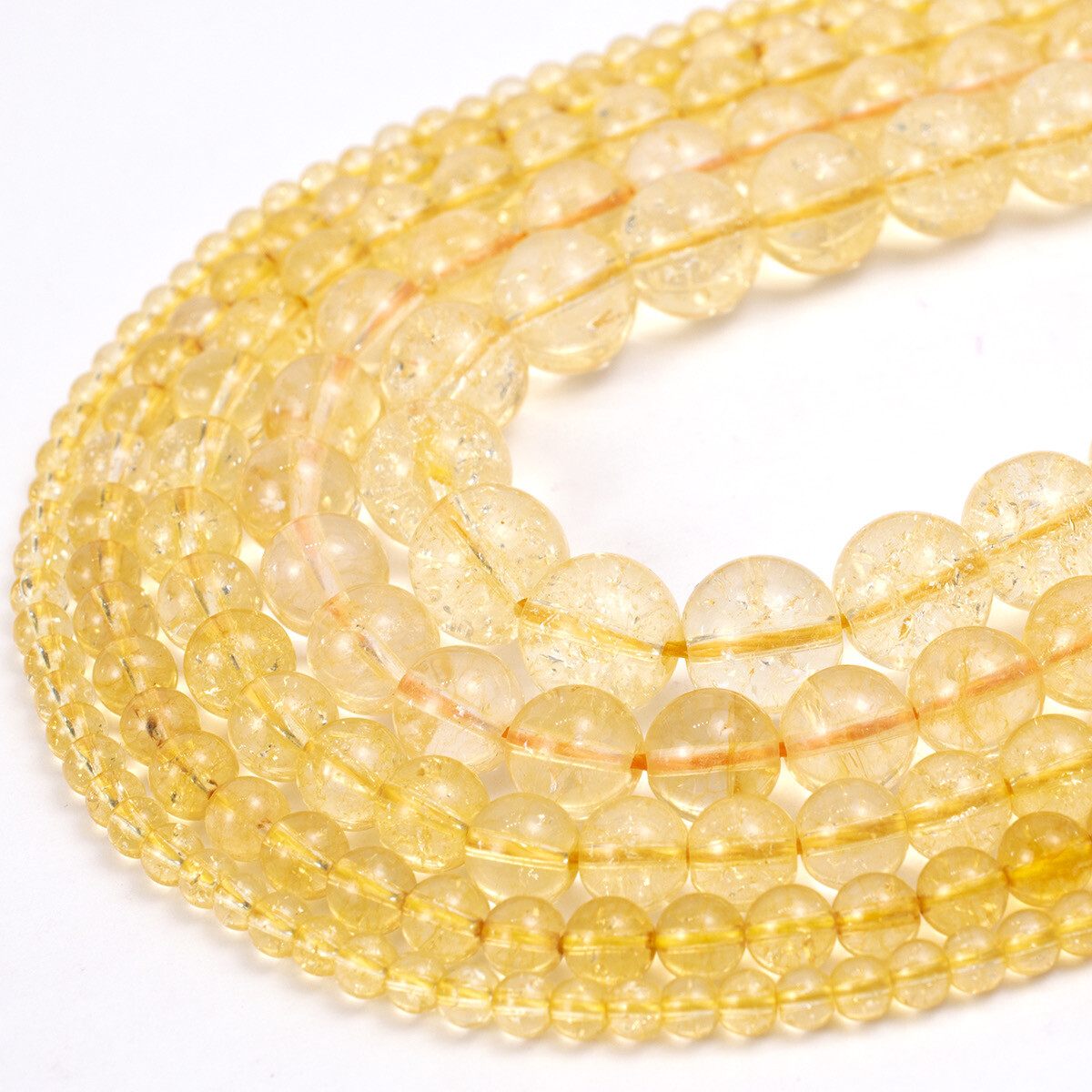 Citrine Beads Strand Dyed Round For Jewelry Making 4mm 6mm 8mm 10mm 12mm