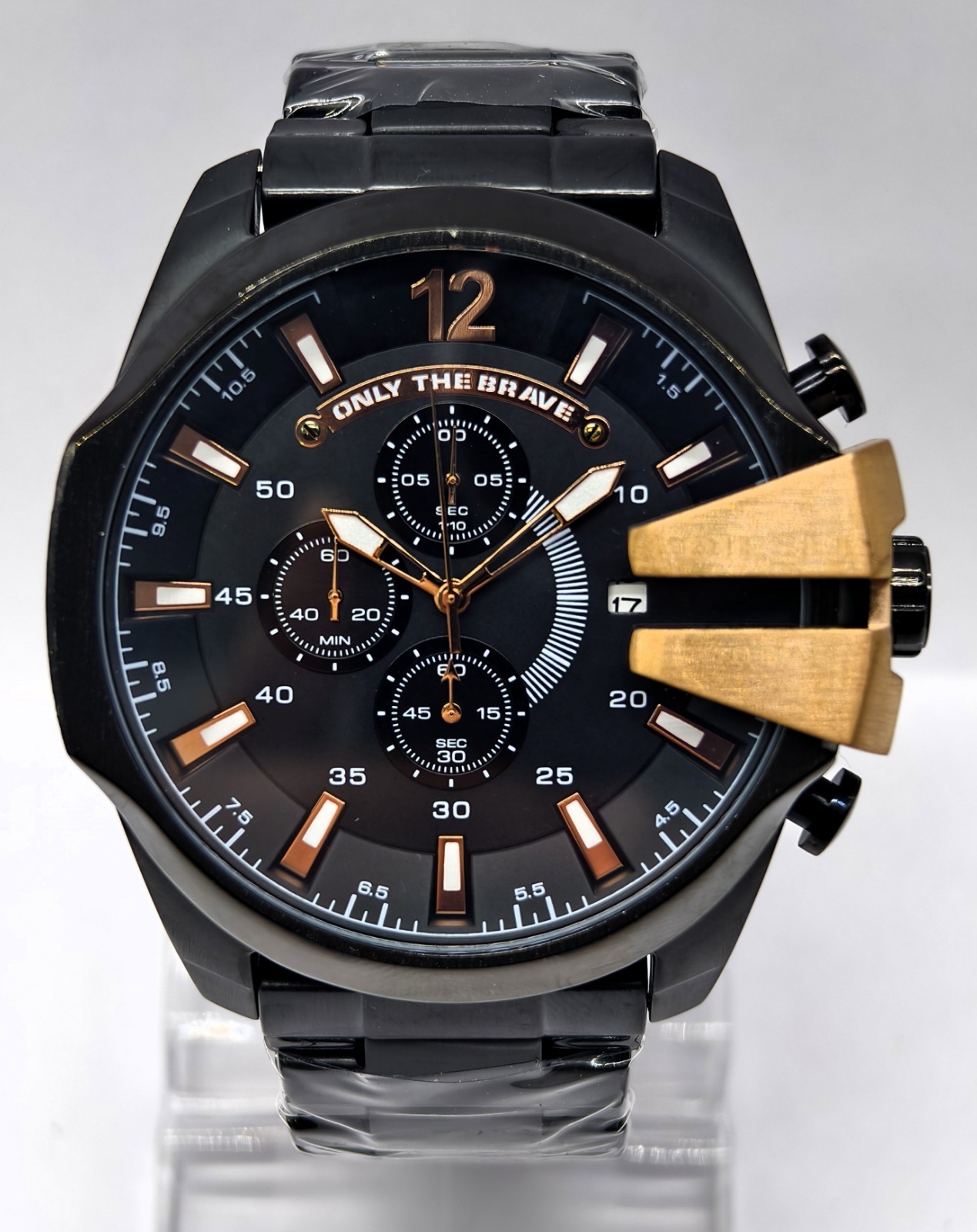 Awesome Diesel 10 Bar ”ONLY THE BRAVE” Chronograph Quartz Men’s Wrist Watch