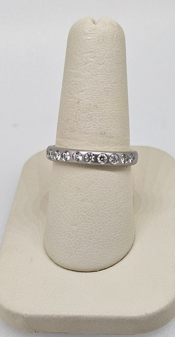 Abtin 14k Satin Finish Diamond Band .38 ct