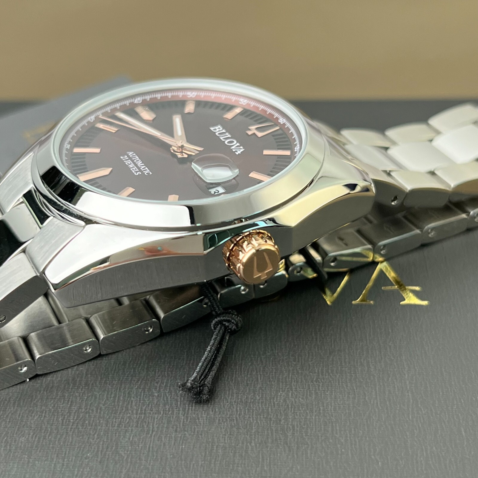 Bulova Surveyor 98B422 Automatic 39mm Red Dial Stainless Steel Men’s Watch