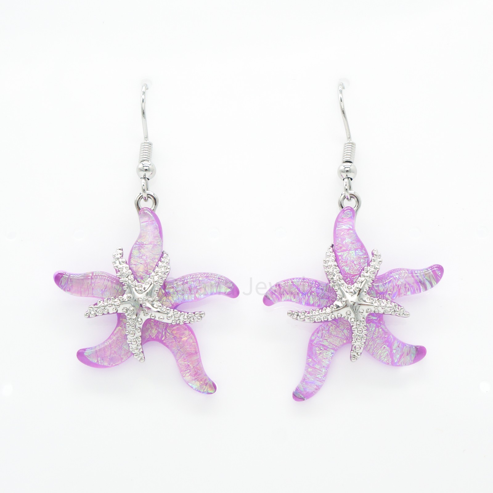 Resin Metal Alloy Hawaiian Fashion Dangle Hook Earrings – Starfish