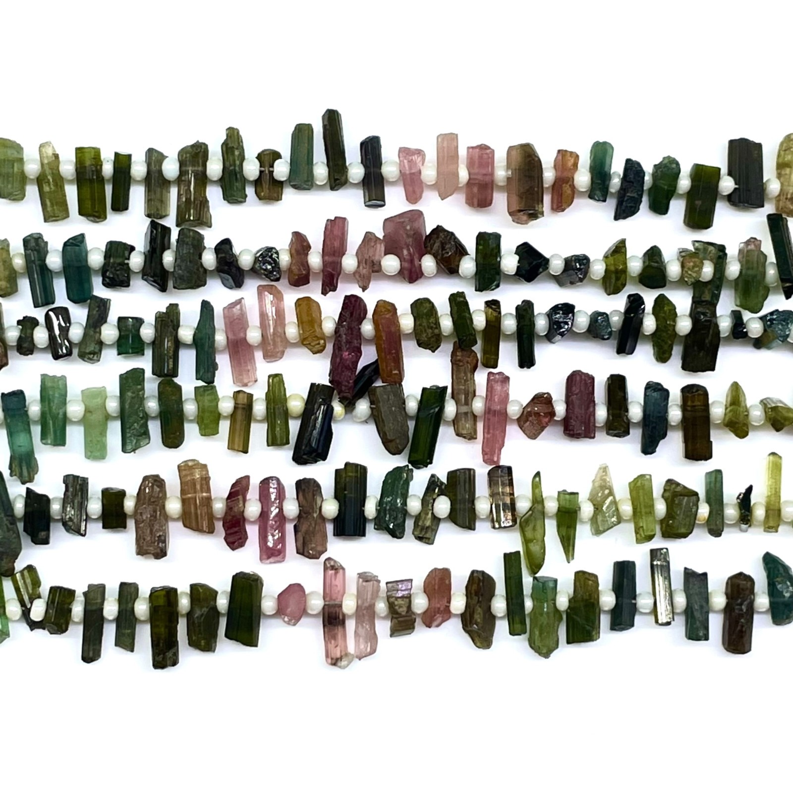 Natural Mozambique Tourmaline 4-8mm Multi Color Rough Stick Loose Gemstones