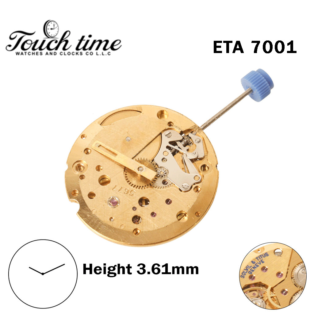 ETA 7001-Solovil & Titus Geneve-Swiss Quartz Movement-Without Disk-2 Hands.
