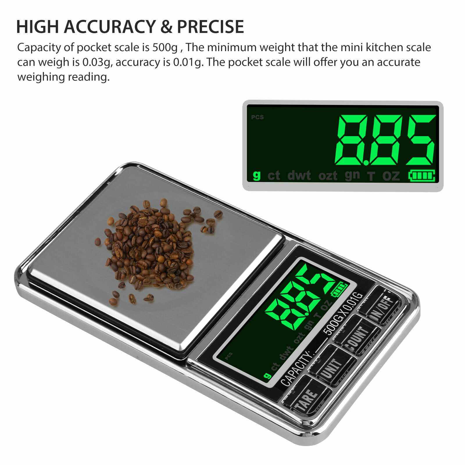 Portable Pocket Electronic Scales Jewellery Gold Weighing Mini Digital Scale
