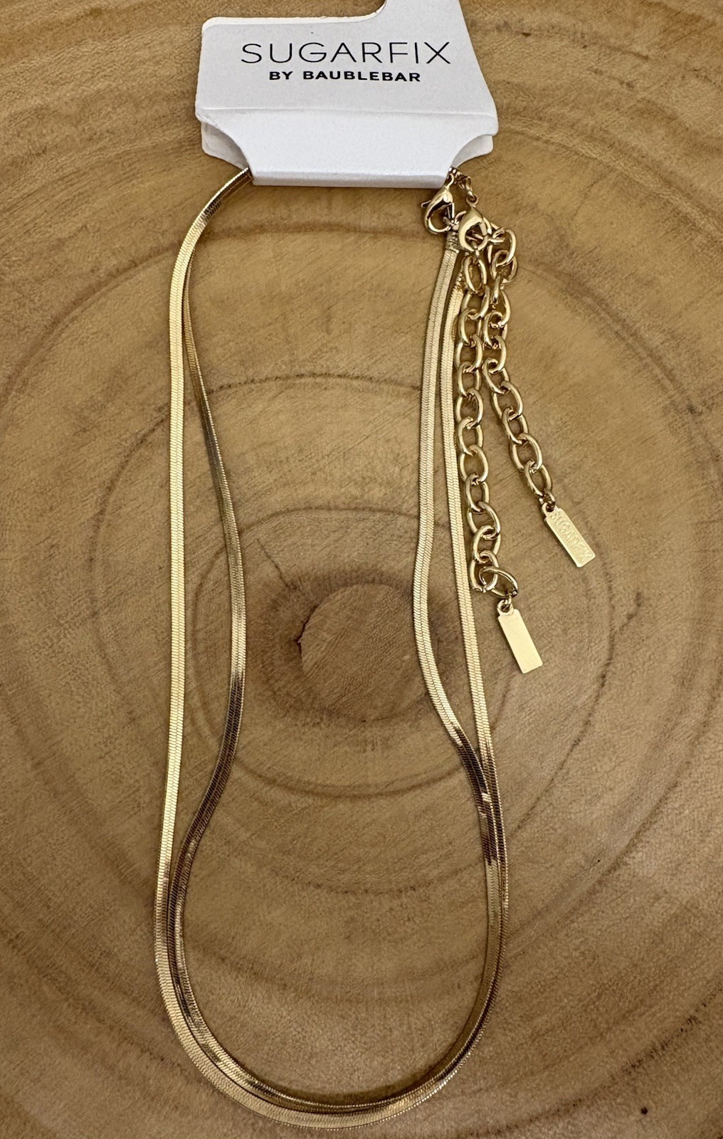 Sugarfix By BaubleBar Layered Gold Tone necklace Fashion Jewelry