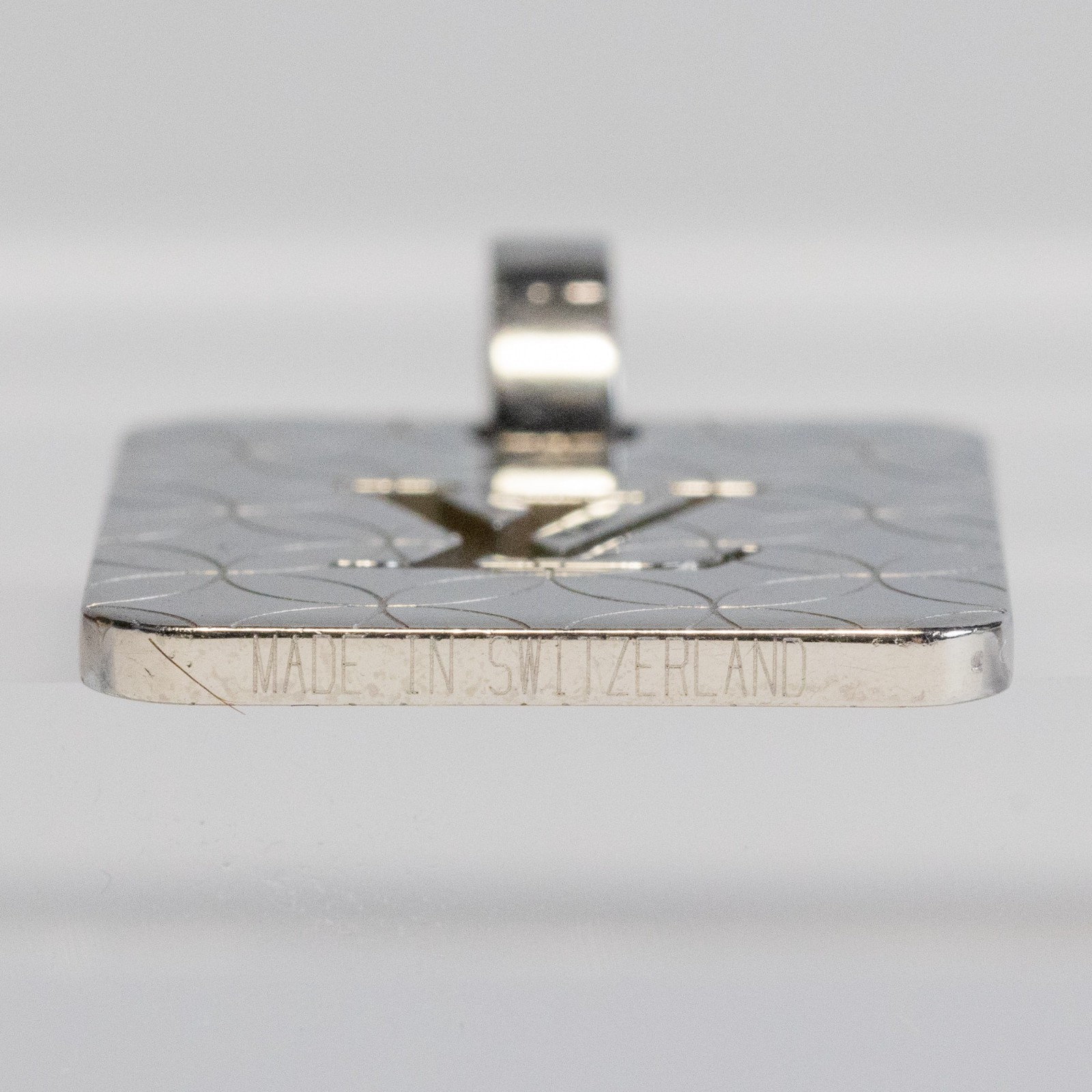 Louis Vuitton LV Champs Elysees PM M65452 Pendant Top Silver Plate Men Auth