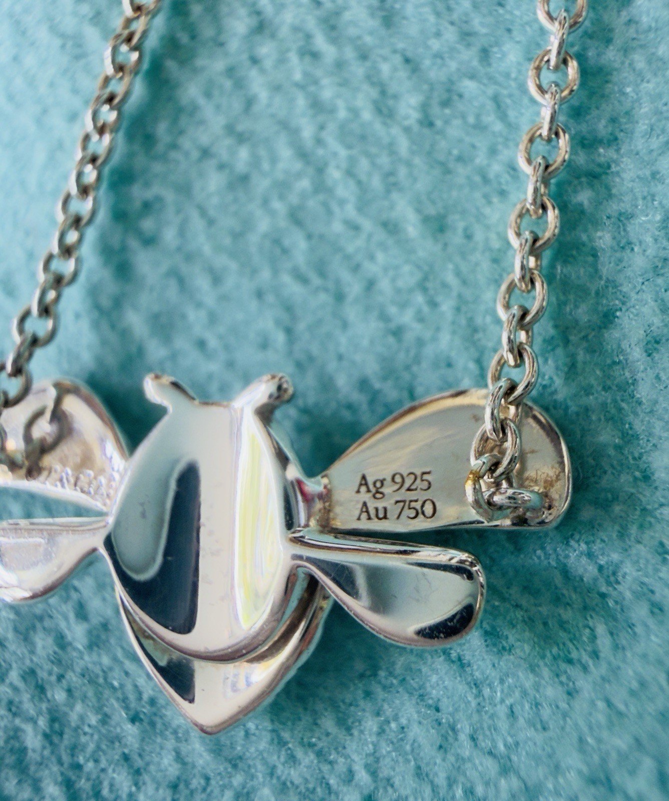Return to Tiffany & Co. 925 Silver 18K Gold Love Bug Bee 6.3”or 7″ Bracelet