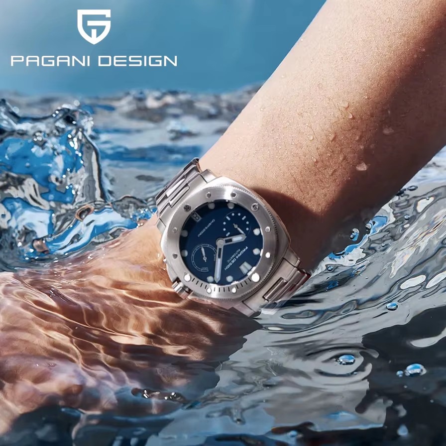 PAGANI DESIGN Automatic Dive Watch Stainless Steel Sapphire Luminous Men’s