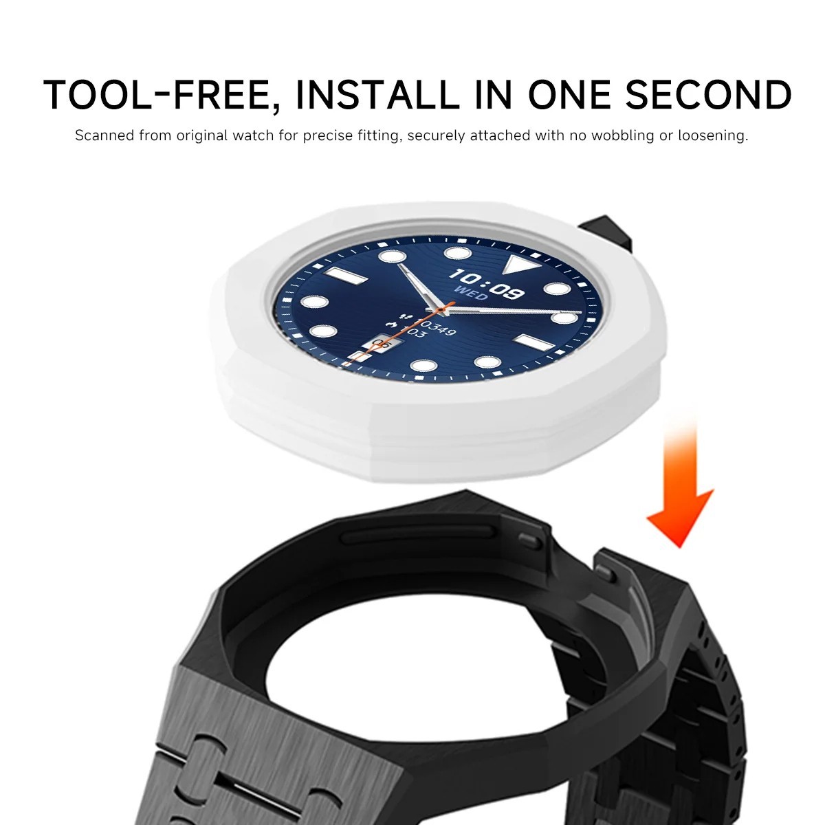 Bioceramic Conversion Case & Strap Kit for Swatch x AP Royal Pop Wristwatch Mod