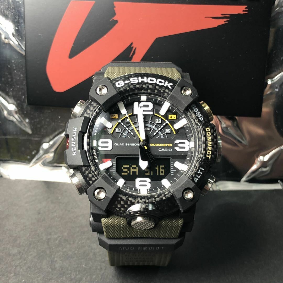 CASIO G-SHOCK GG-B100-1A3 MUDMASTER x CARBON QUAD SENSOR WATCH ARMY GREENxBLACK