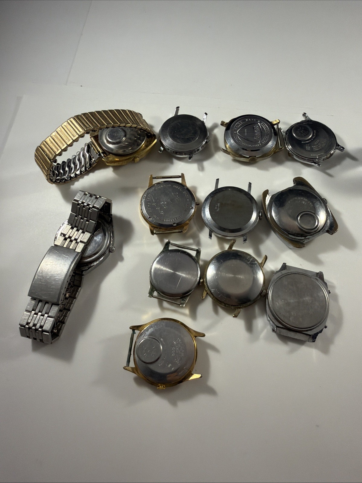 Lot Of 18 Vintage Watch Mechanical And Quartz Men’s Recta Contex Bulova Elgin ++