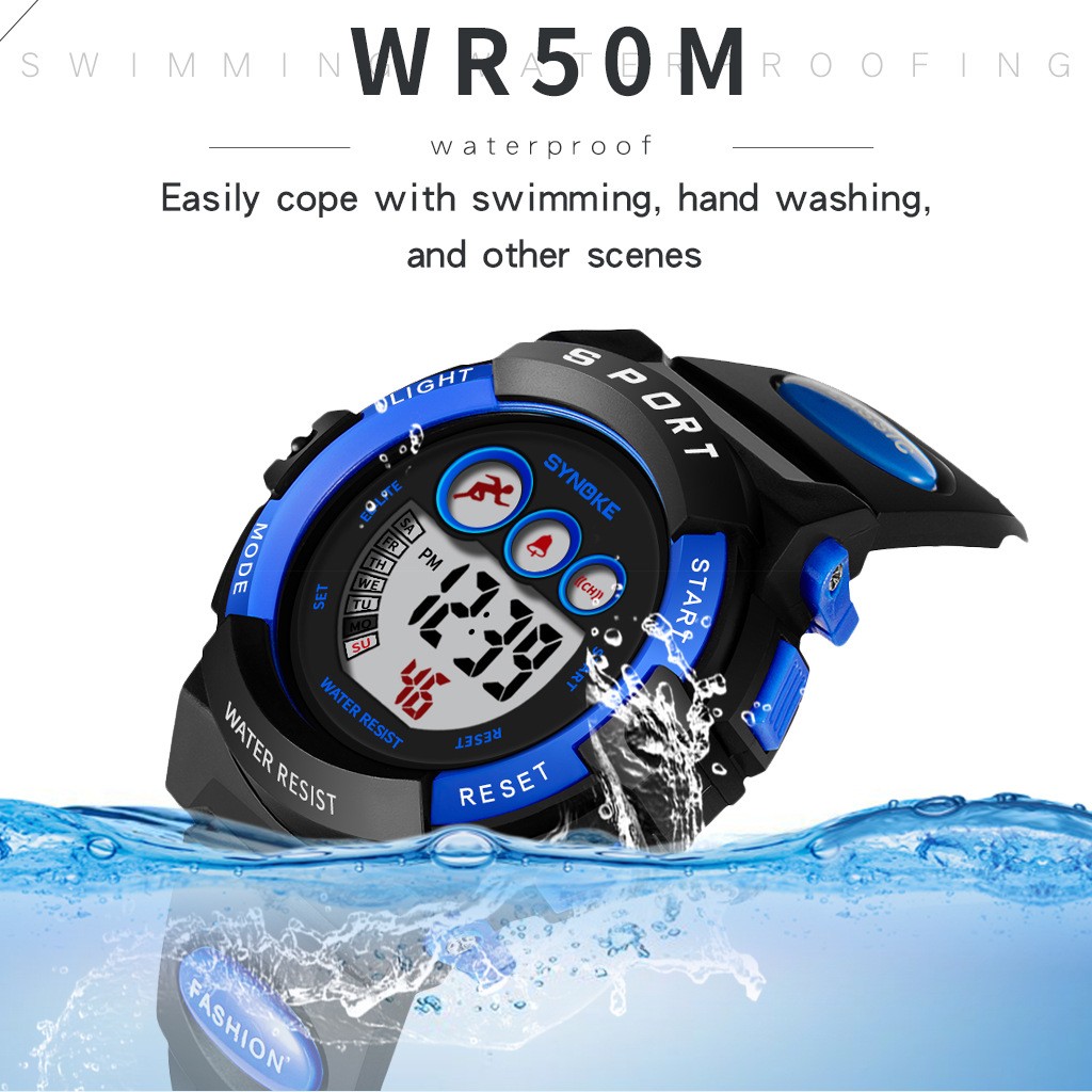 Boy and Girl Sports Watch Electronic Waterproof Watch Multifunctional Watch Gift