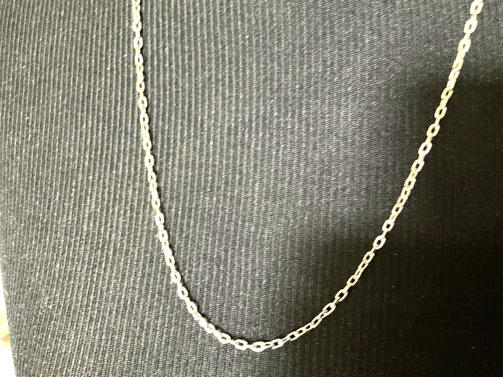 Necklace 24 Inch Long Chain Silver Tone Unmarked Good Condition