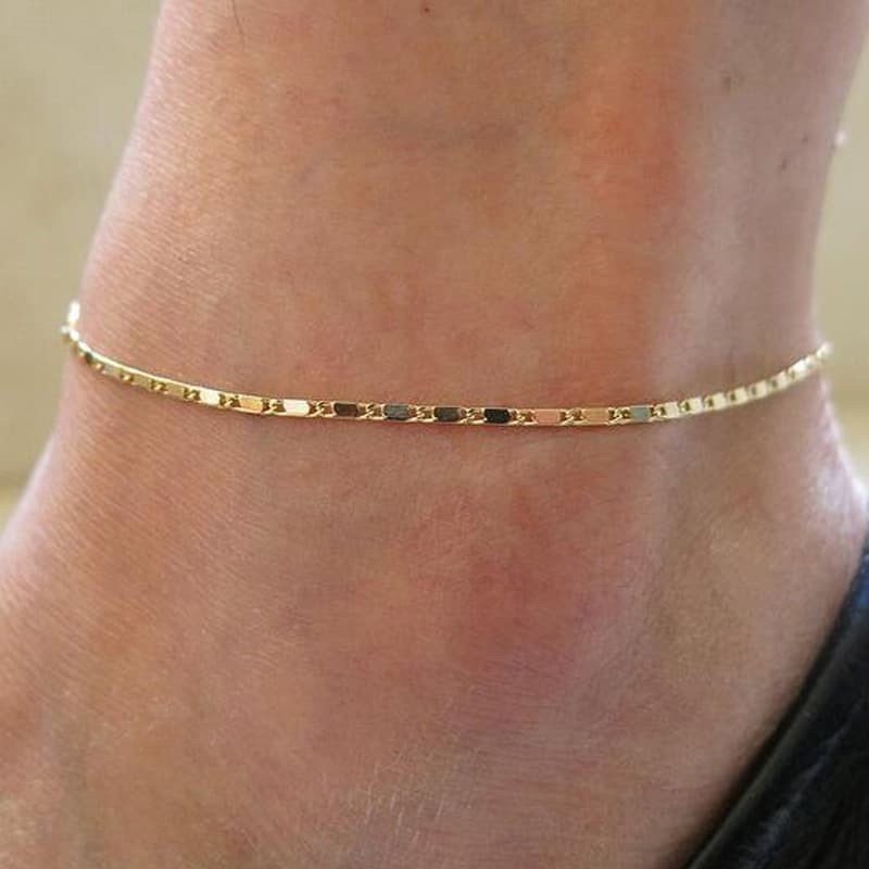 Stainless Steel Waterproof Adjustable Chain Anklet Ankle Bracelet Beach Jewelry