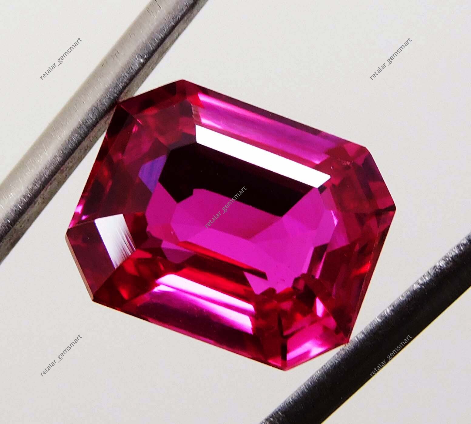 Extremely Rare Pink Sapphire Cut 11 Ct NATURAL Emerald CERTIFIED Loose Gemstone