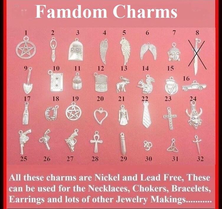 Beautiful SN Inspired 32 Different Silver (Nickel & Lead Free) Charms.