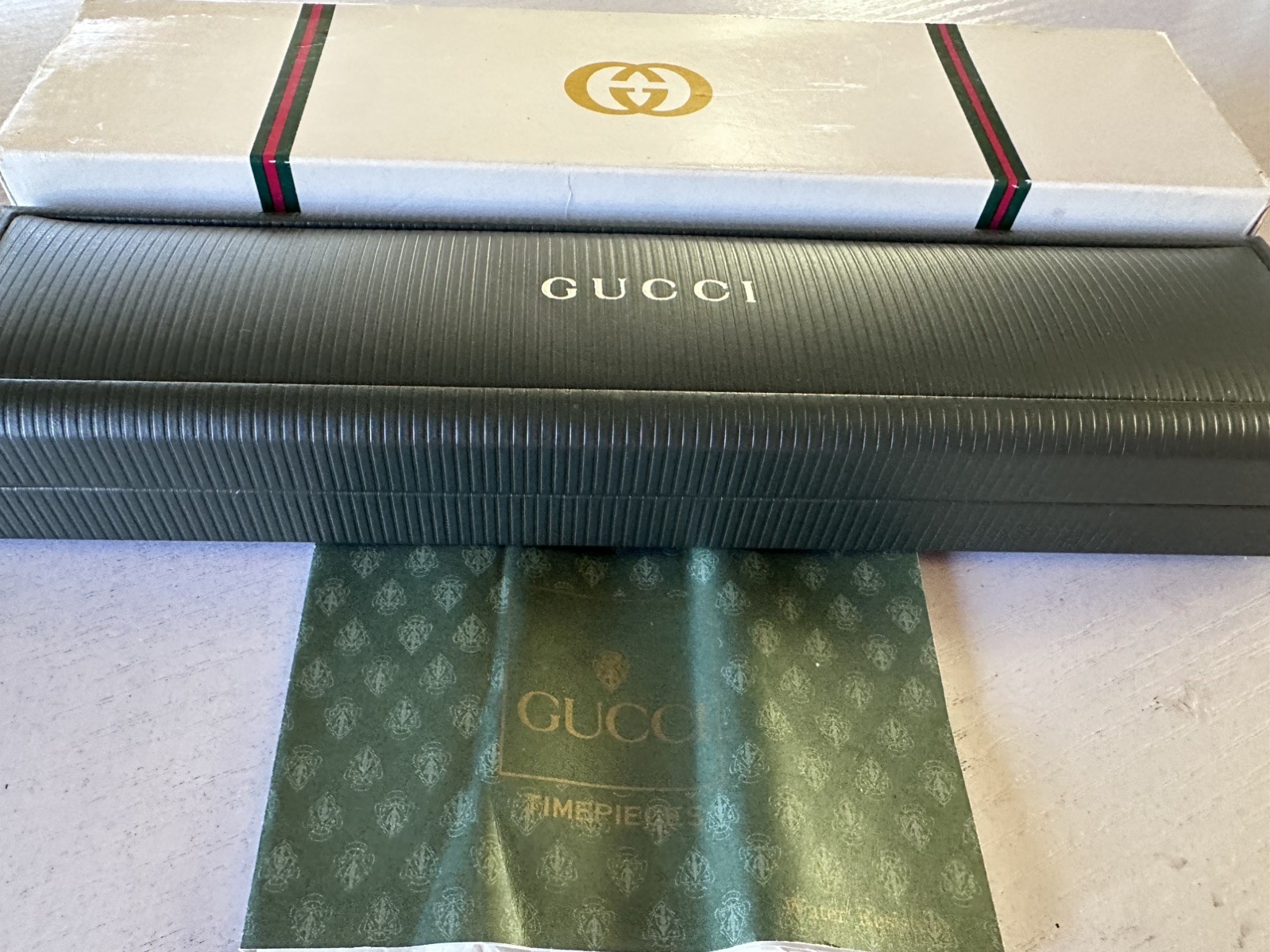 [ Exc+5 w/Case ] Gucci 6300L Gold Square Women’s Quartz Watch
