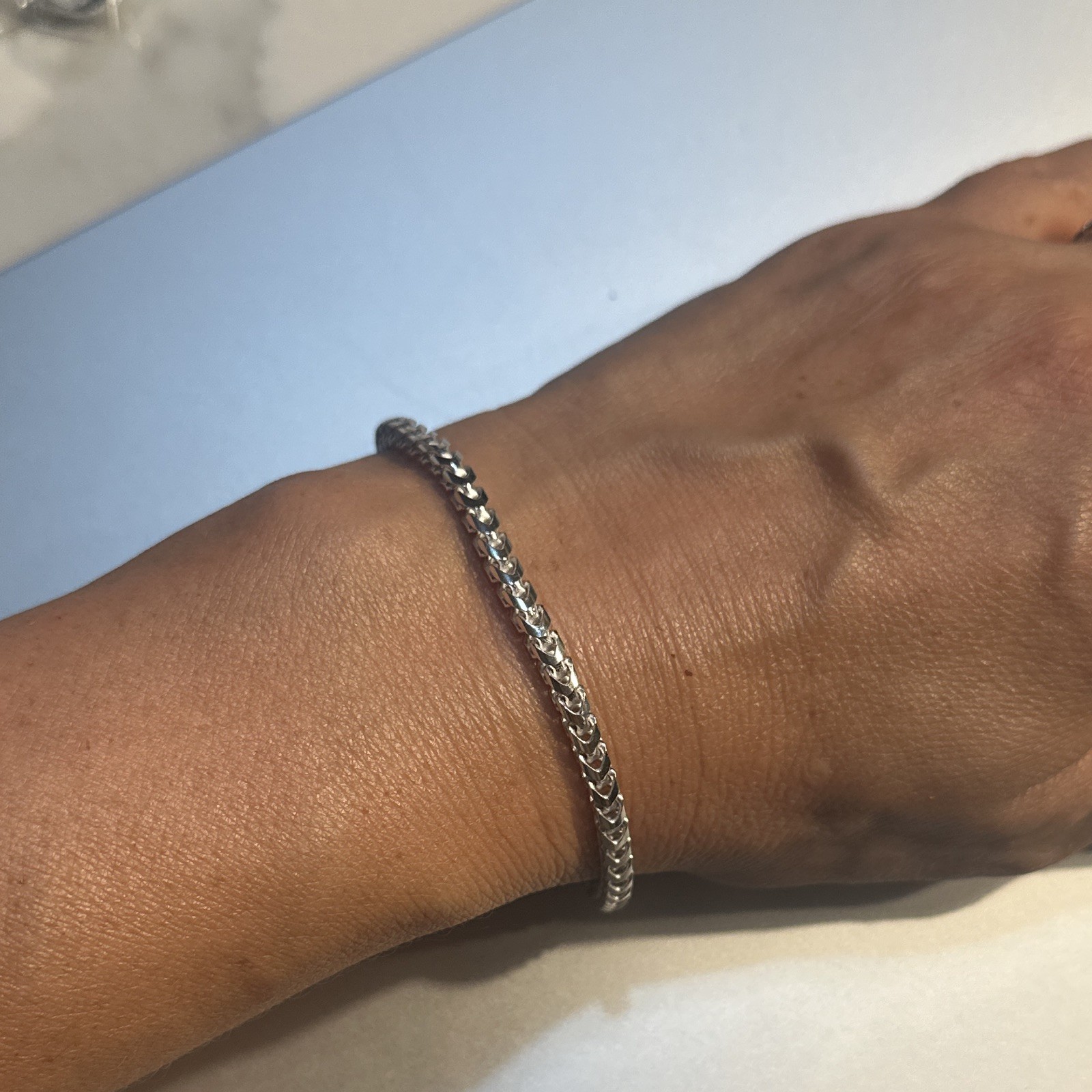 14.5 gram 8inch silve Chain Link Bracelet w/ Lobster Clasp Closure,