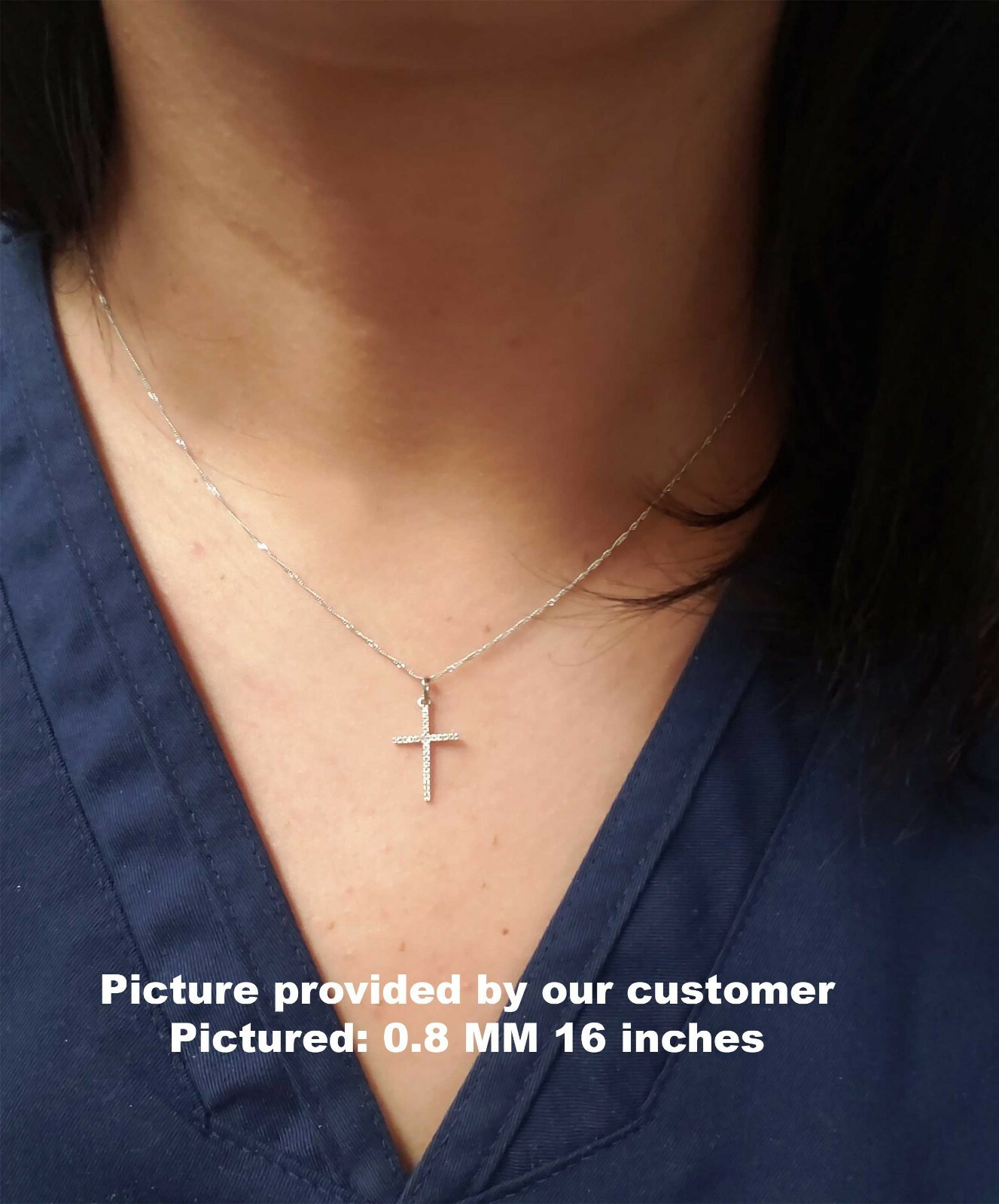 10k Solid White Gold Singapore Rope Chain 0.8mm To 1.7mm Thick 16″ To 24″ Inch