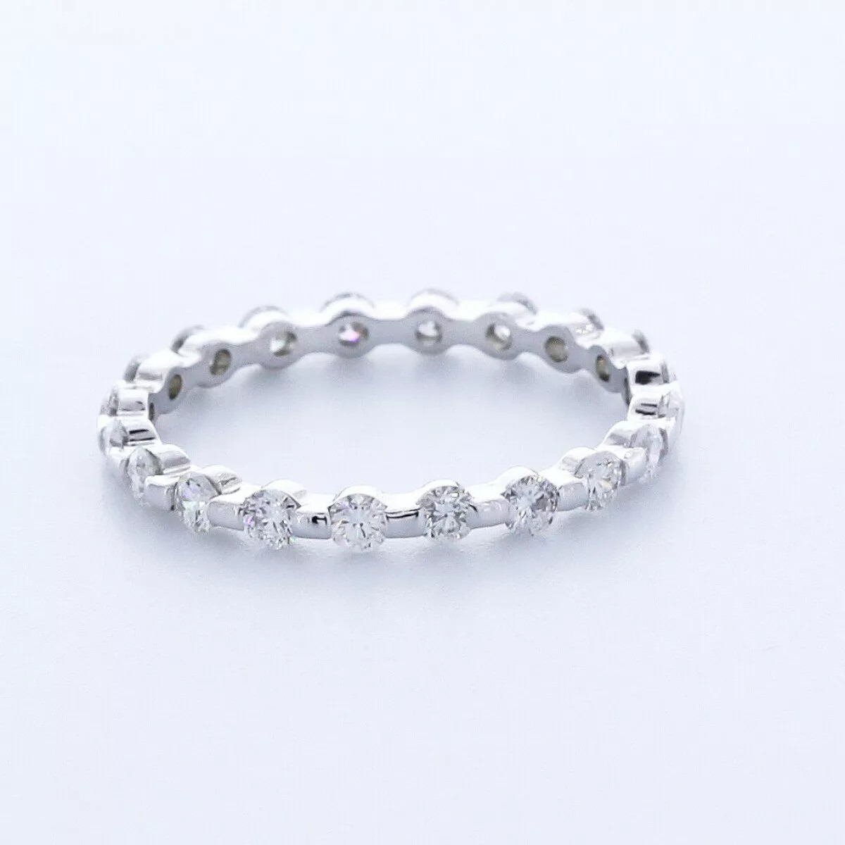 Eternity Wedding Ring 14K Gold Classic 1.50 Carat Round Lab-Grown Diamond D VVS1
