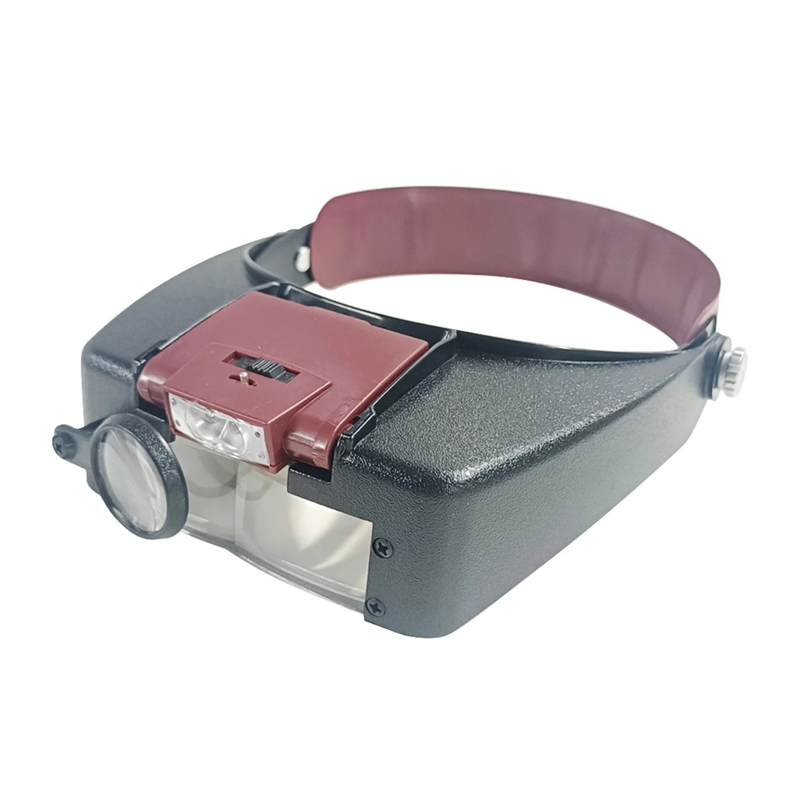 Jewelers Head Headband Magnifier LED Illuminated Visor Magnifying Glasses Loupe
