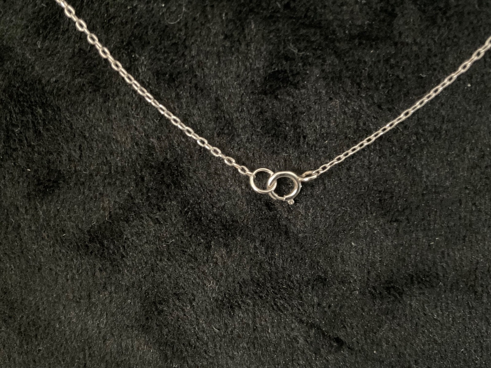 Sterling Silver CZ Curved Bar Necklace Graduated Arc Pendant 17” 925 Chain